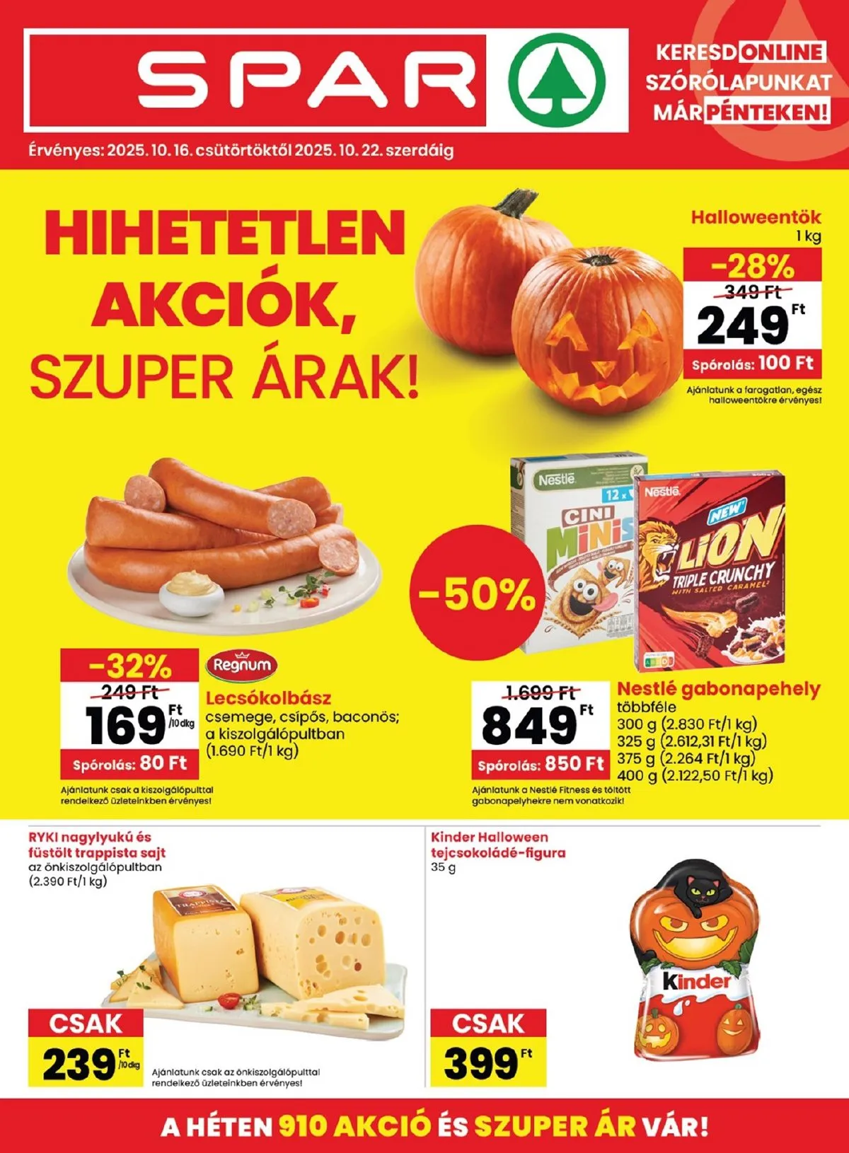 Spar akciós újság 10.16–10.22