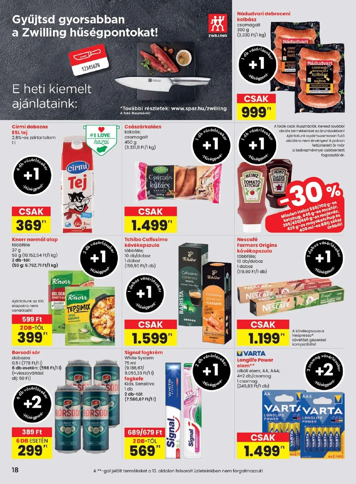 Spar akciós újság 10.16–10.22 – 18. oldal