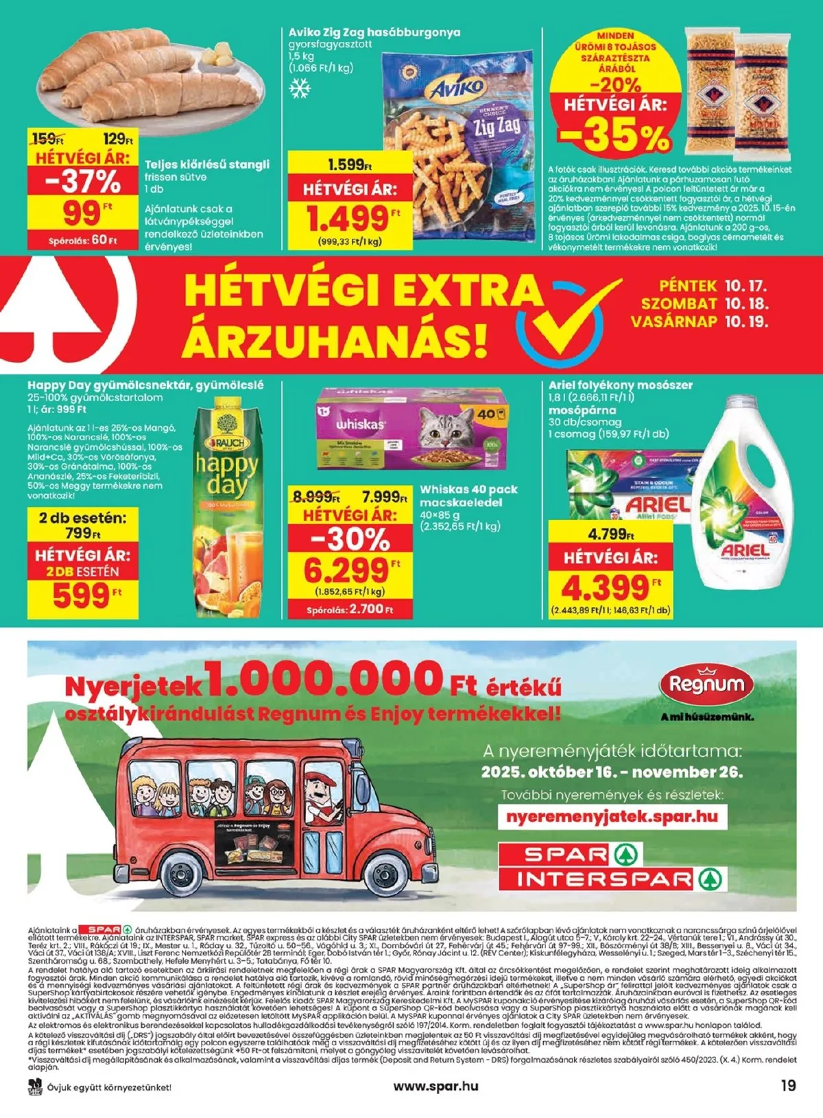 Spar akciós újság 10.16–10.22 – 19. oldal