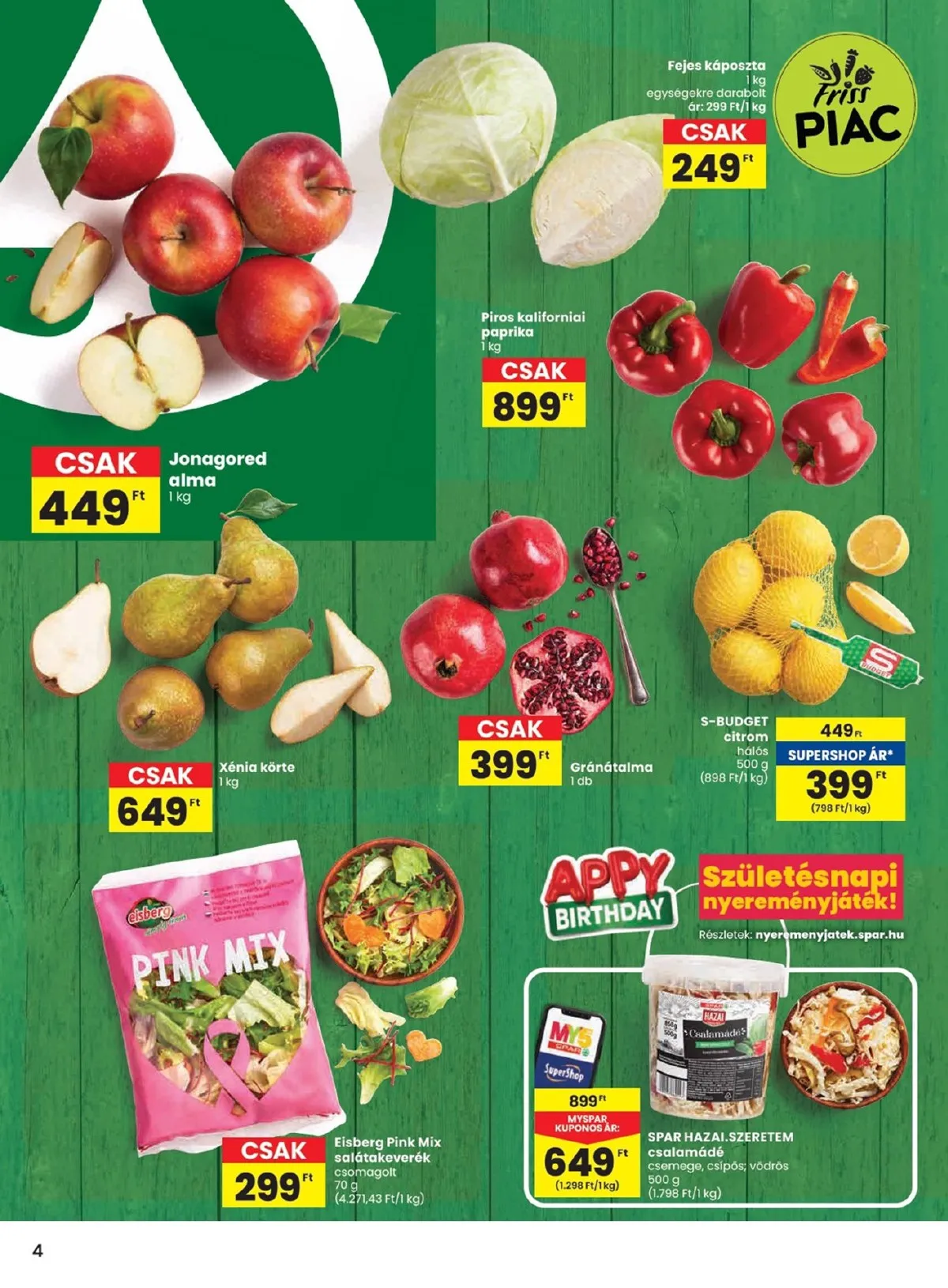 Spar akciós újság 10.16–10.22 – 4. oldal