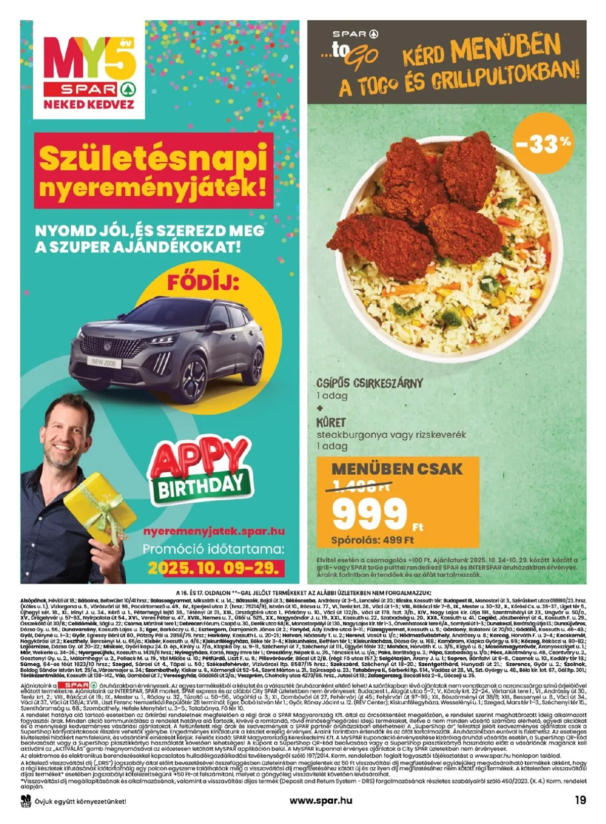 Spar akciós újság 10.24–10.29 – 19. oldal