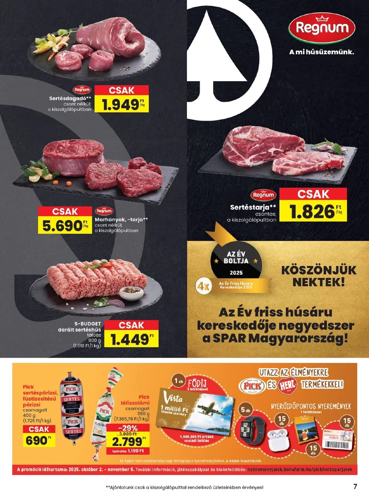 Spar akciós újság 10.24–10.29 – 7. oldal