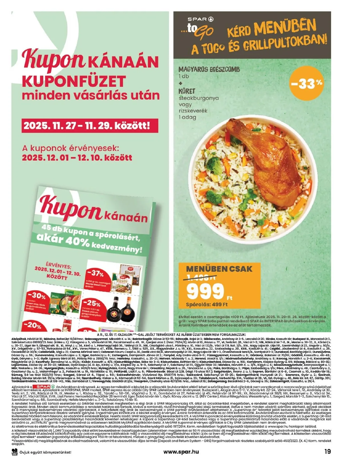 Spar akciós újság 11.20–11.26 – 19. oldal