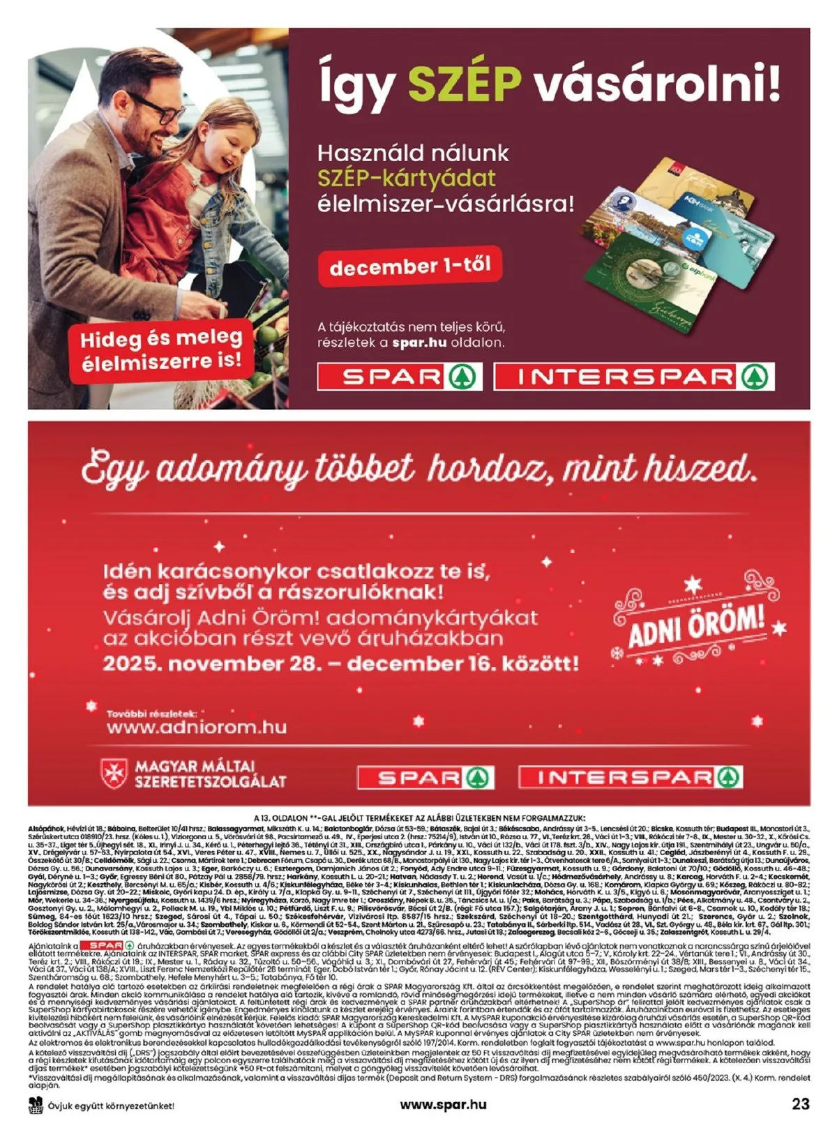 Spar akciós újság 11.27–12.03 – 23. oldal