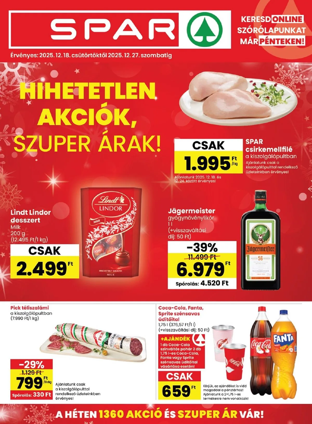 Spar akciós újság 12.18–12.27