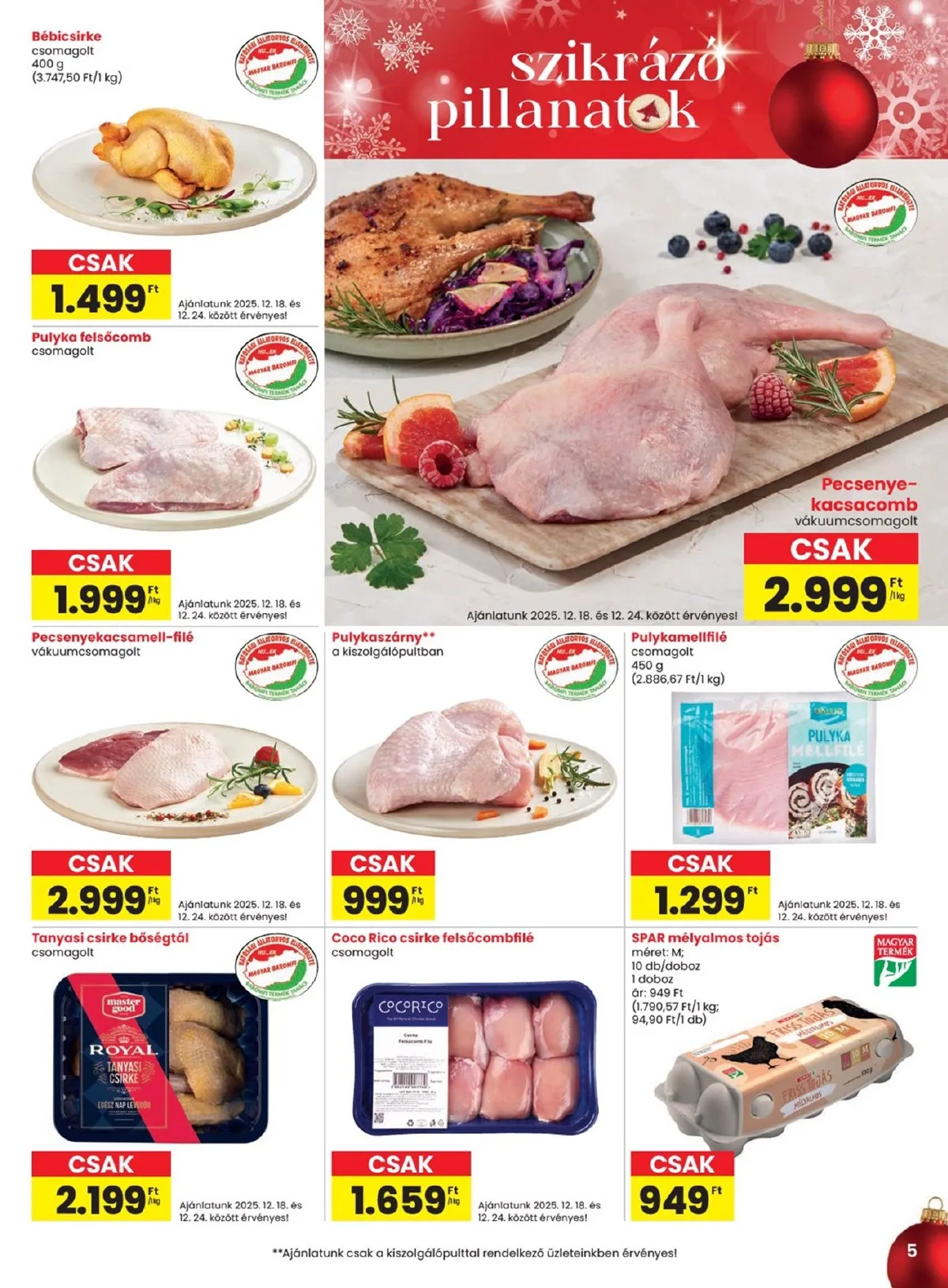 Spar akciós újság 12.18–12.27 – 5. oldal