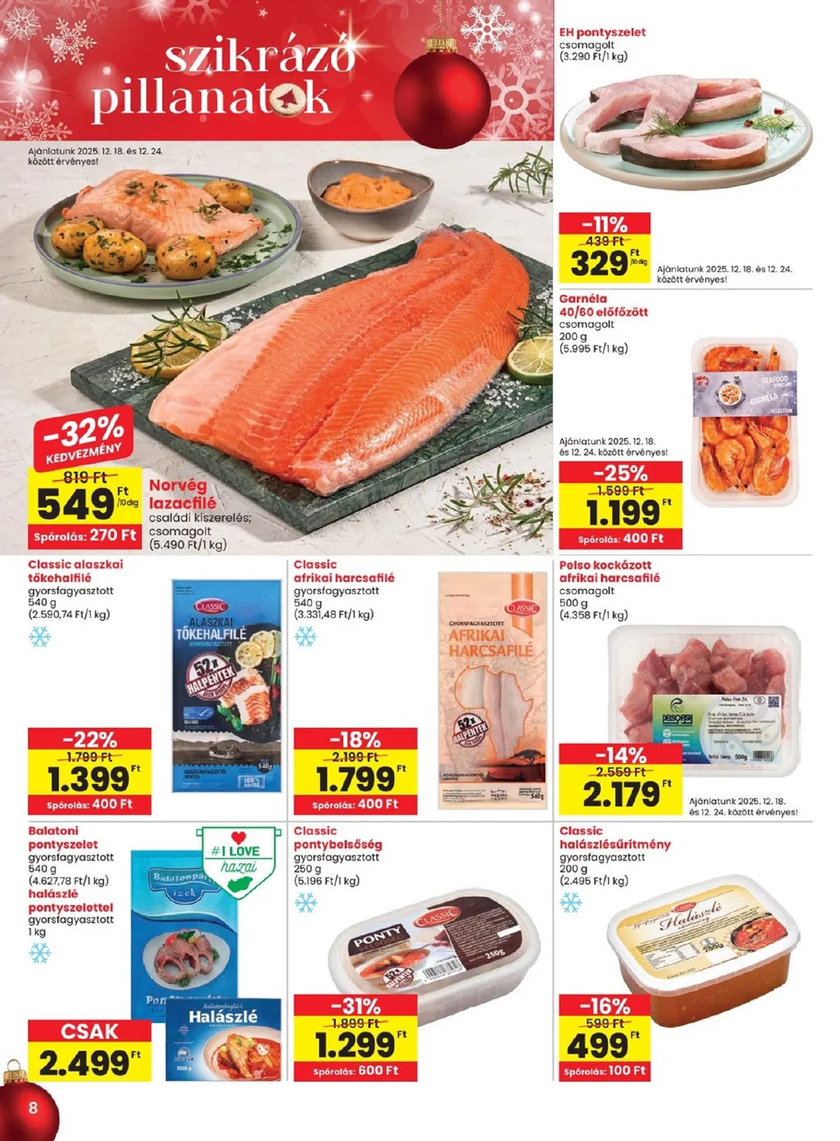 Spar akciós újság 12.18–12.27 – 8. oldal
