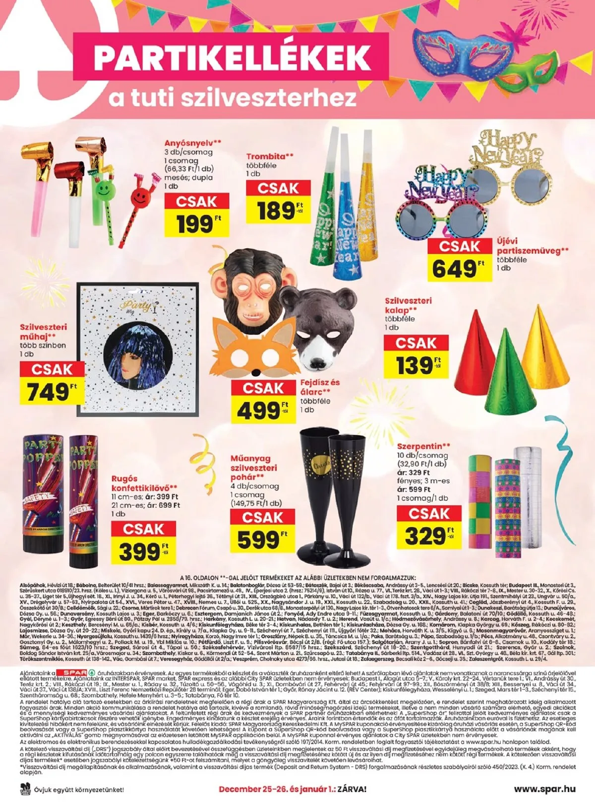 Spar akciós újság 12.23–01.02 – 16. oldal