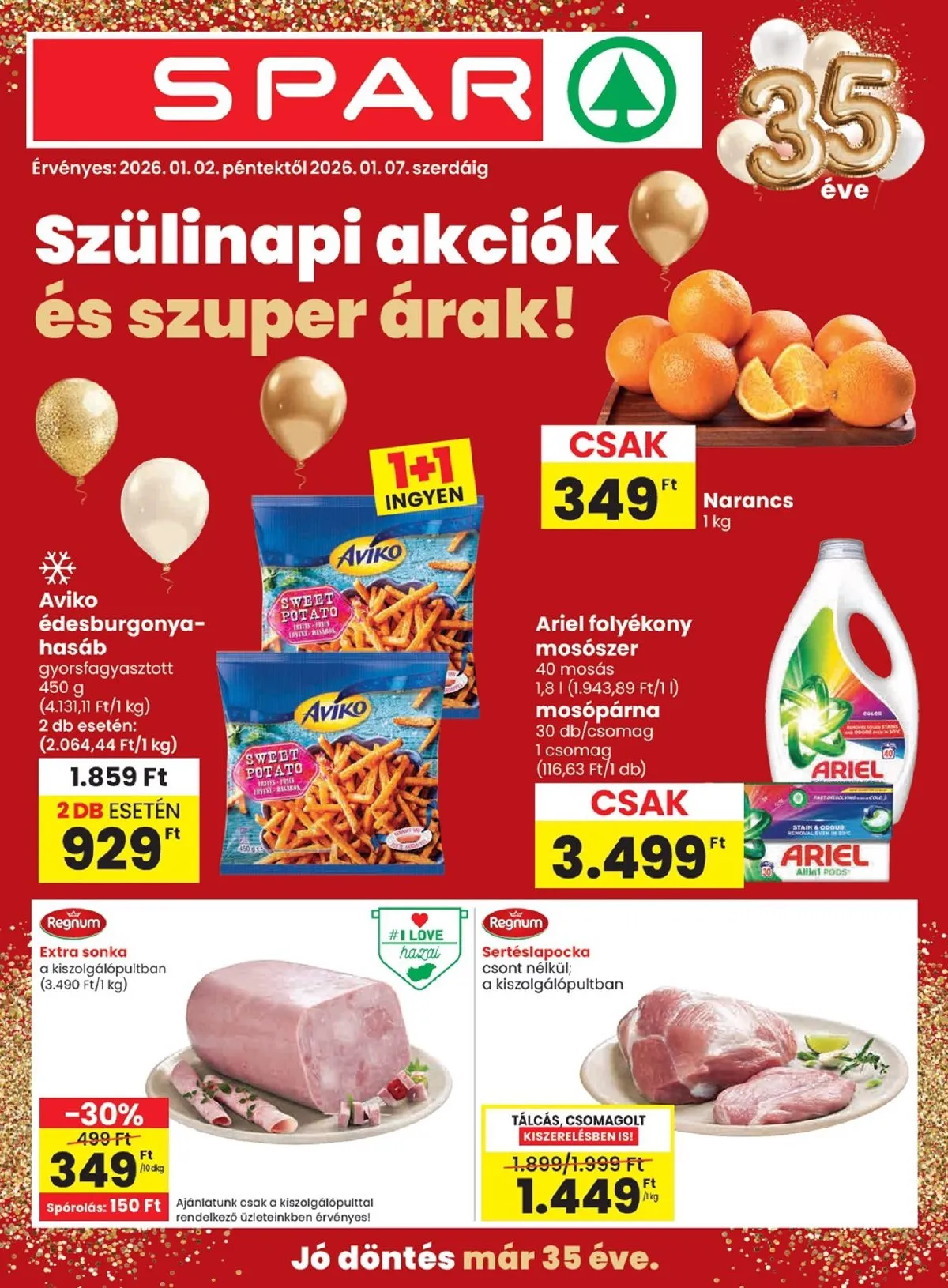 Spar akciós újság 01.02–01.07