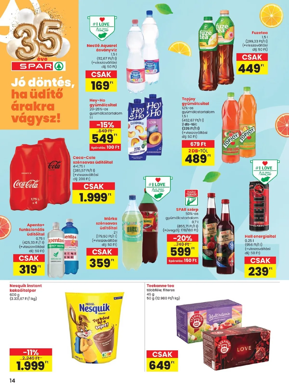 Spar akciós újság 01.15–01.21 – 14. oldal