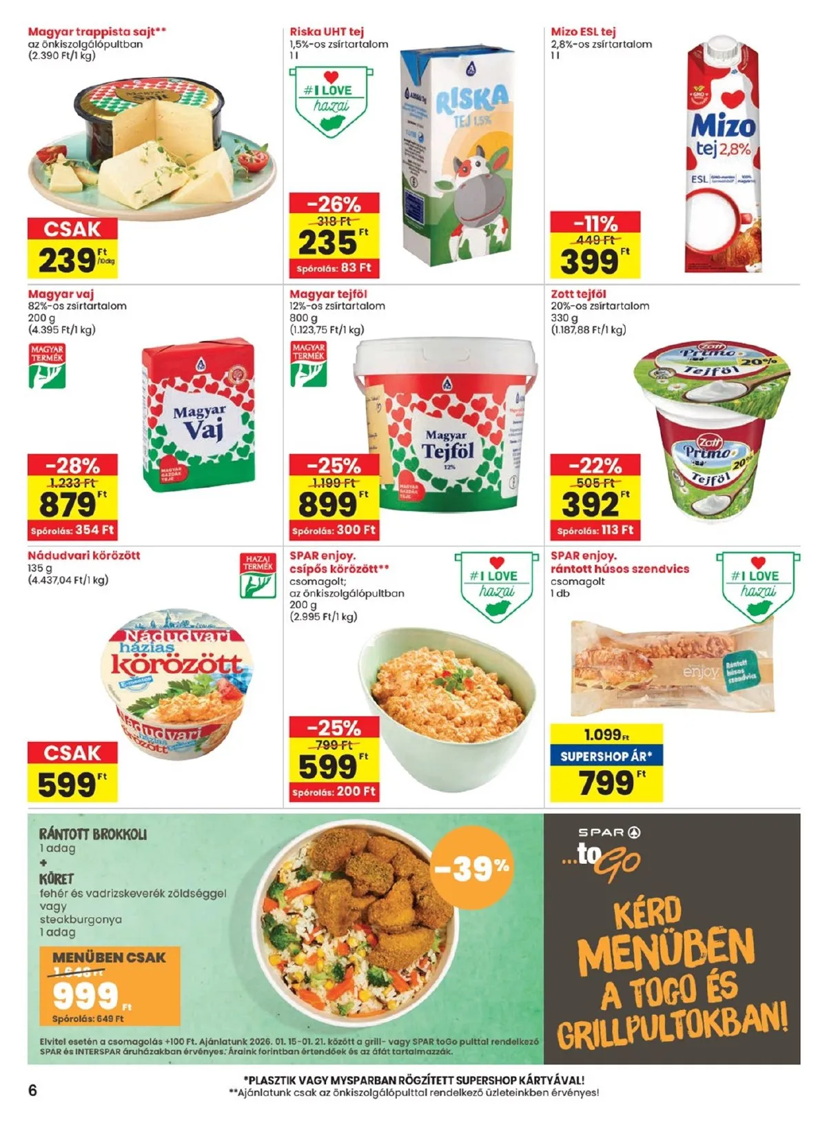 Spar akciós újság 01.15–01.21 – 6. oldal