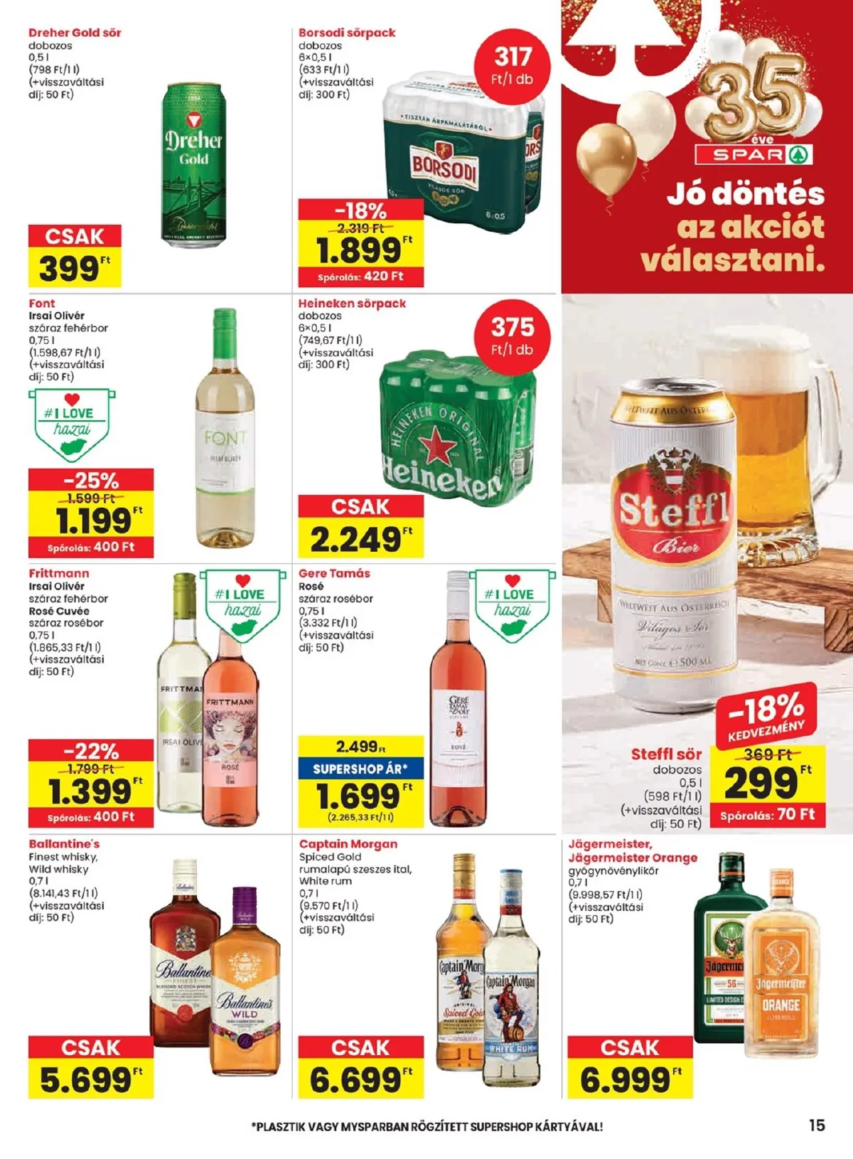 Spar akciós újság 01.22–01.28 – 15. oldal