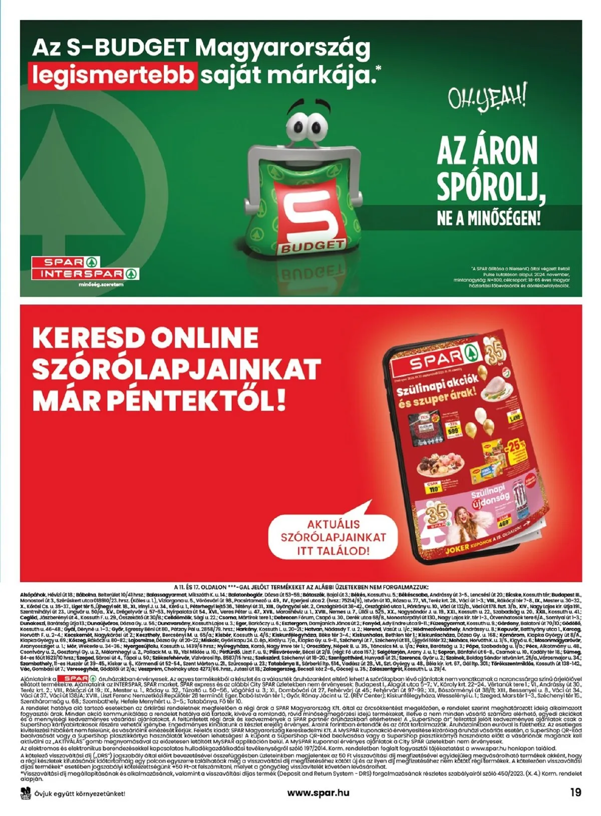 Spar akciós újság 01.22–01.28 – 19. oldal