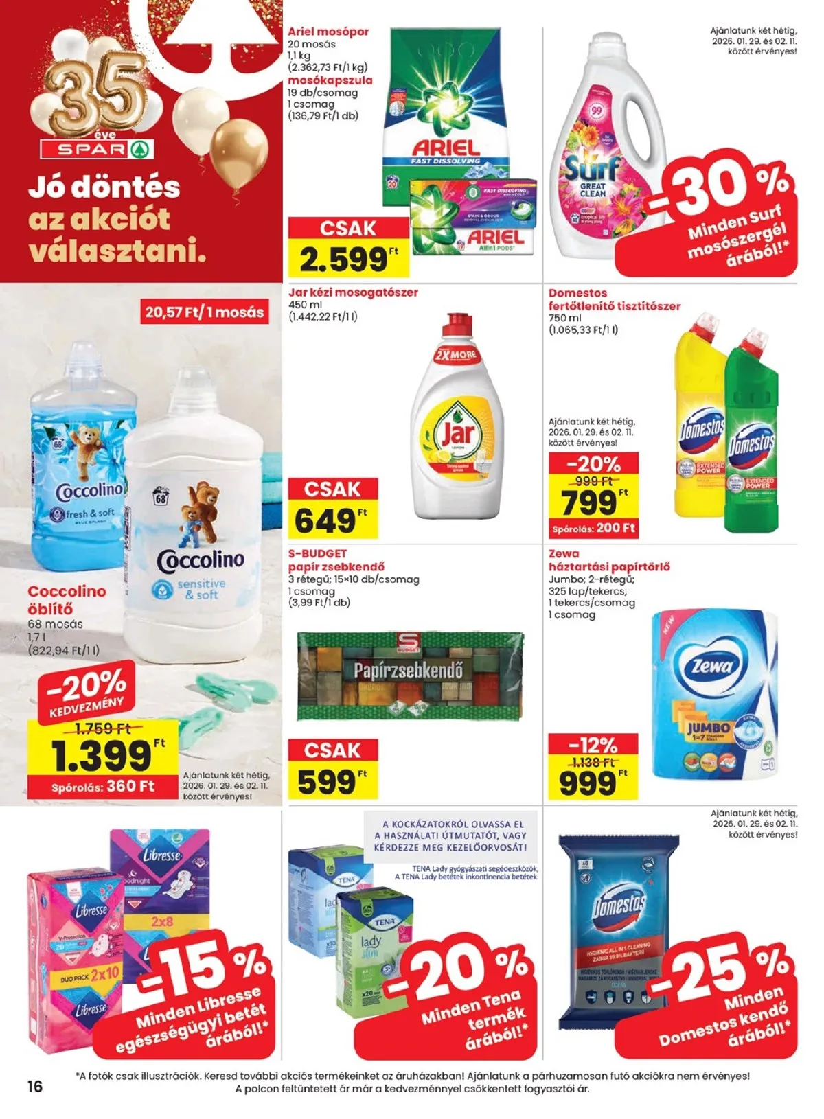 Spar akciós újság 01.29–02.04 – 16. oldal