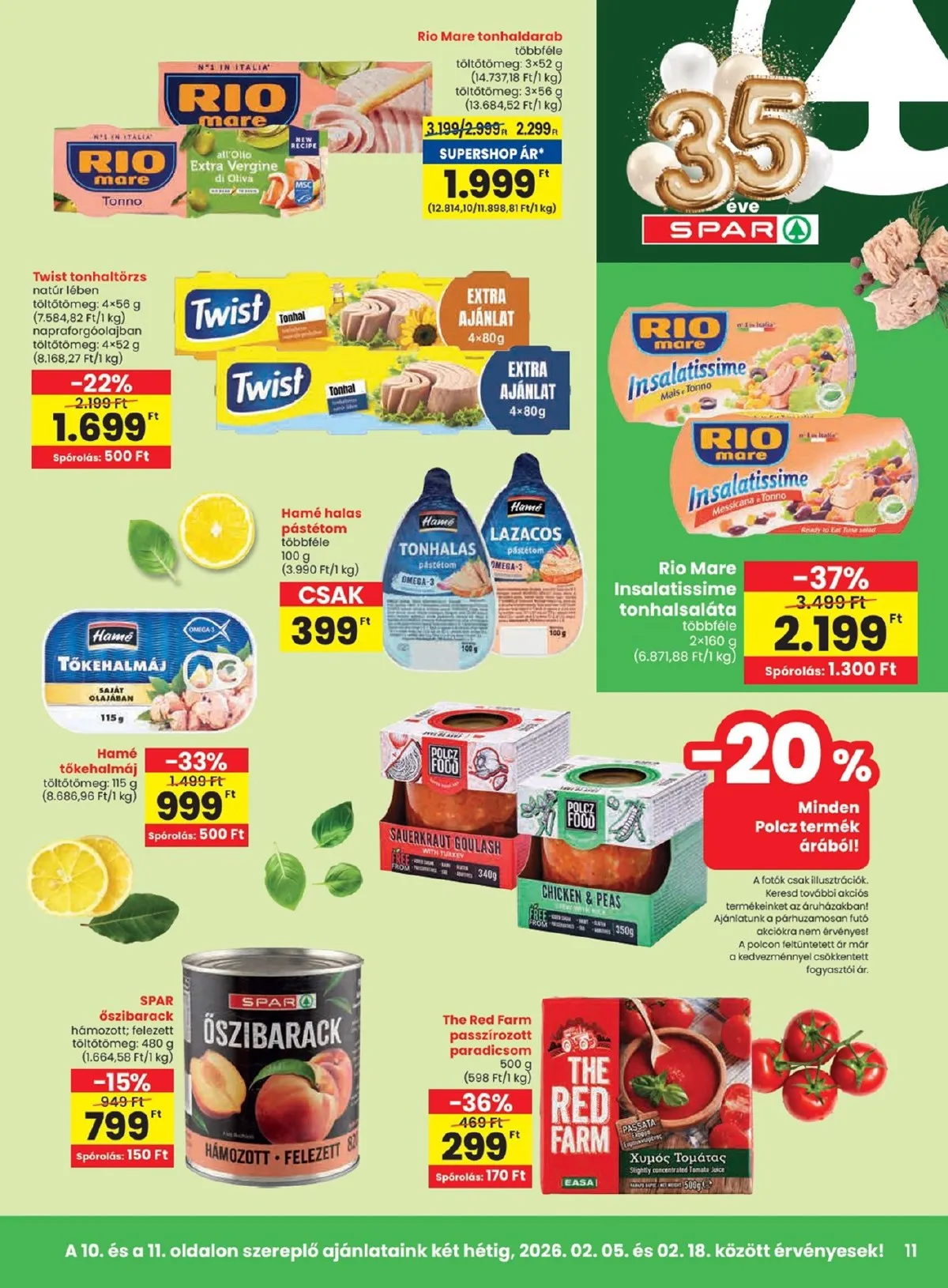 Spar akciós újság 02.05–02.11 – 11. oldal