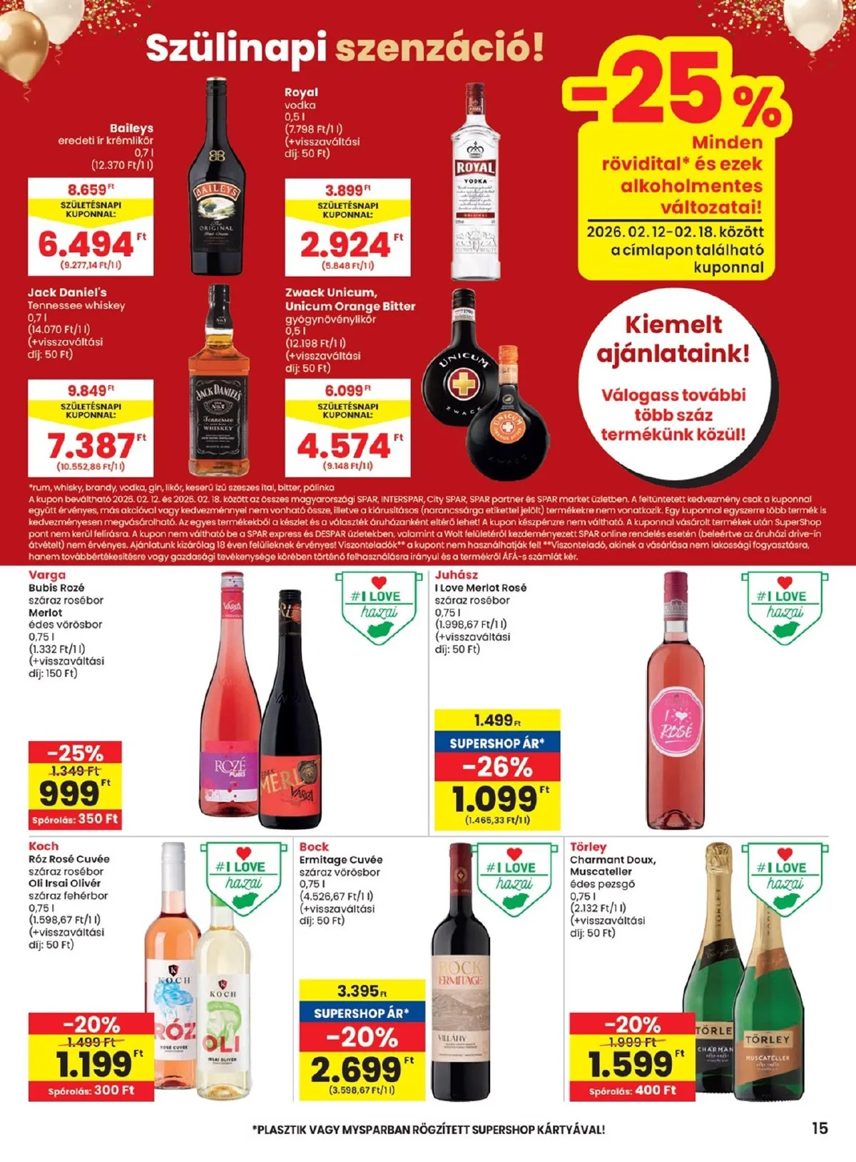 Spar akciós újság 02.12–02.18 – 15. oldal