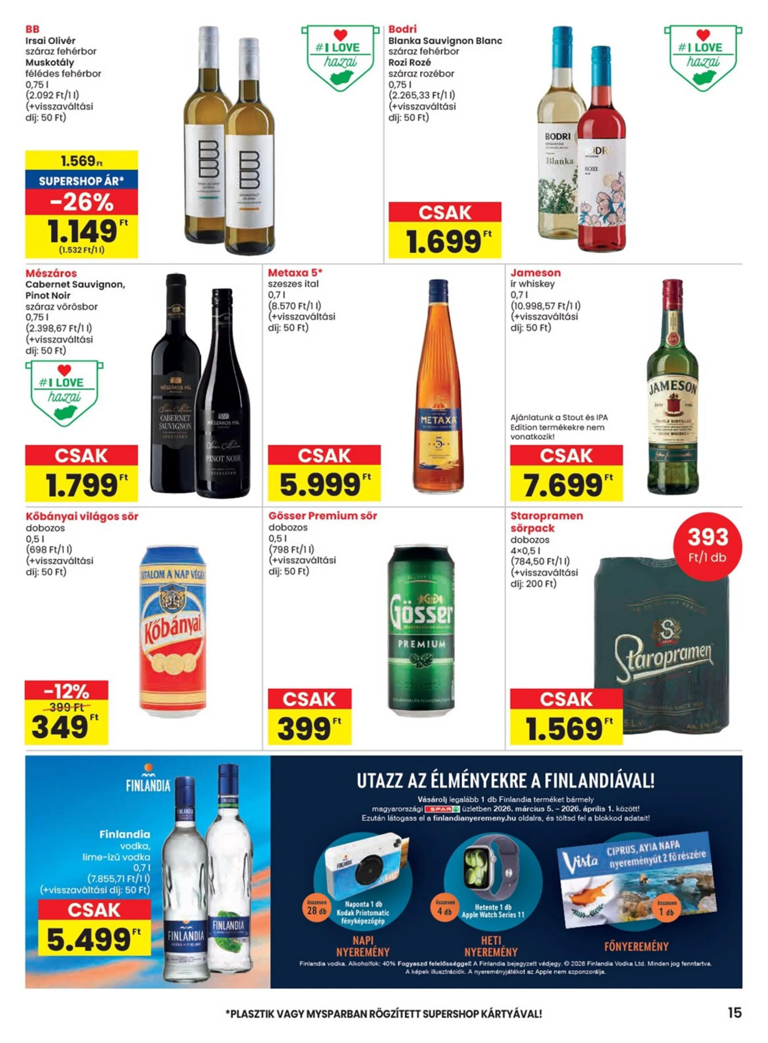 Spar akciós újság 03.05–03.11 – 15. oldal