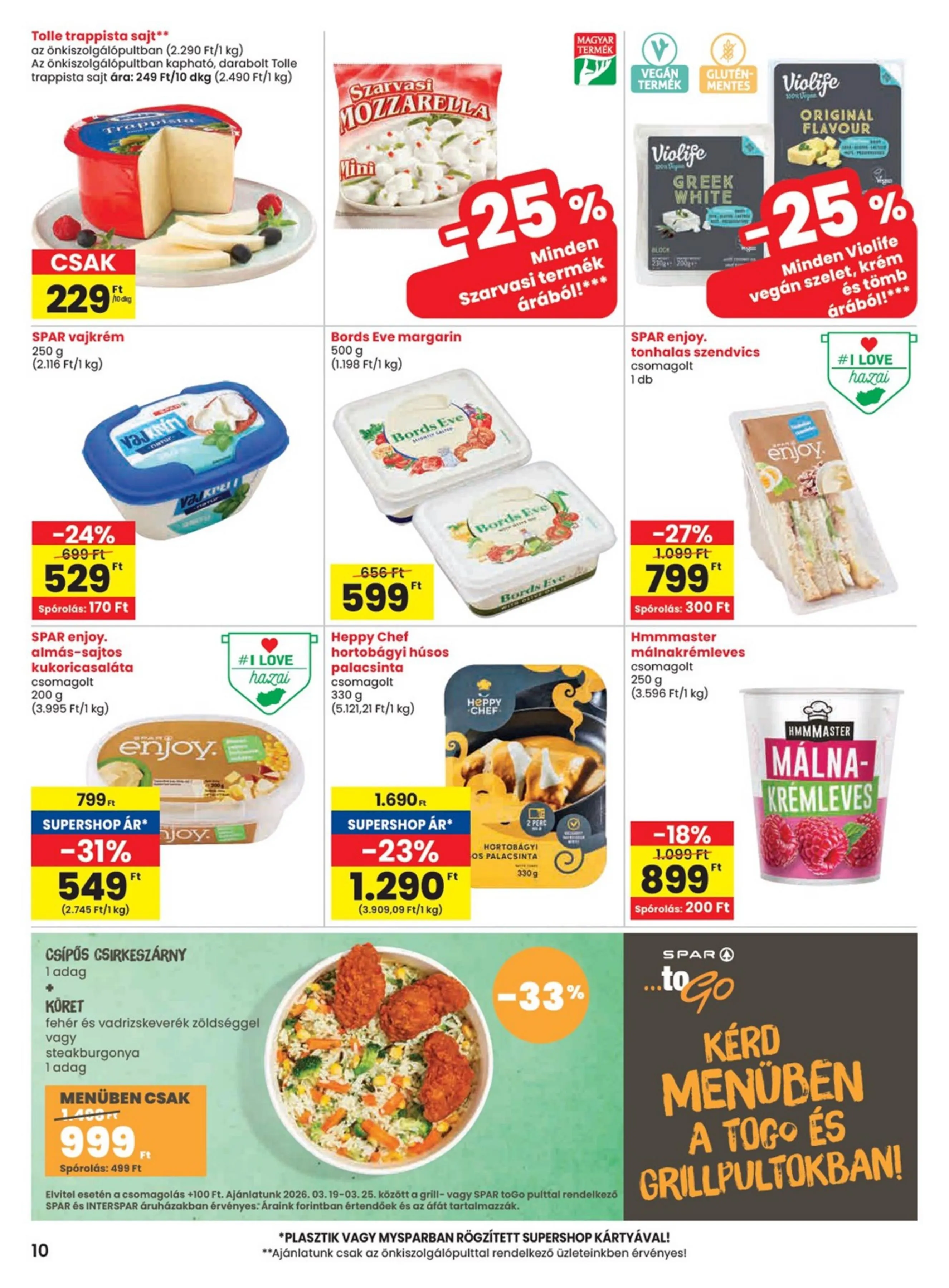 Spar akciós újság 03.19–03.25 – 10. oldal