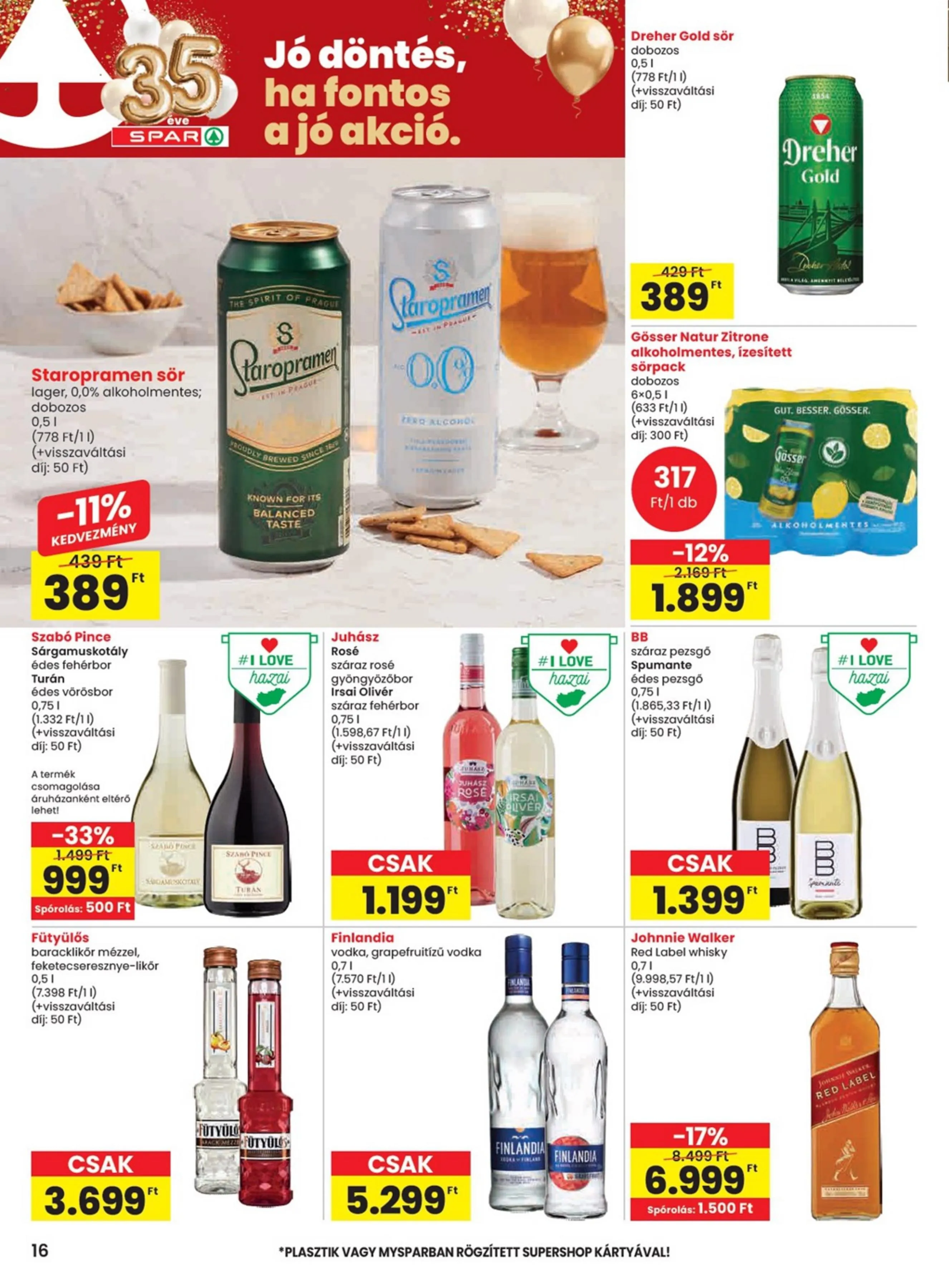 Spar akciós újság 03.19–03.25 – 16. oldal