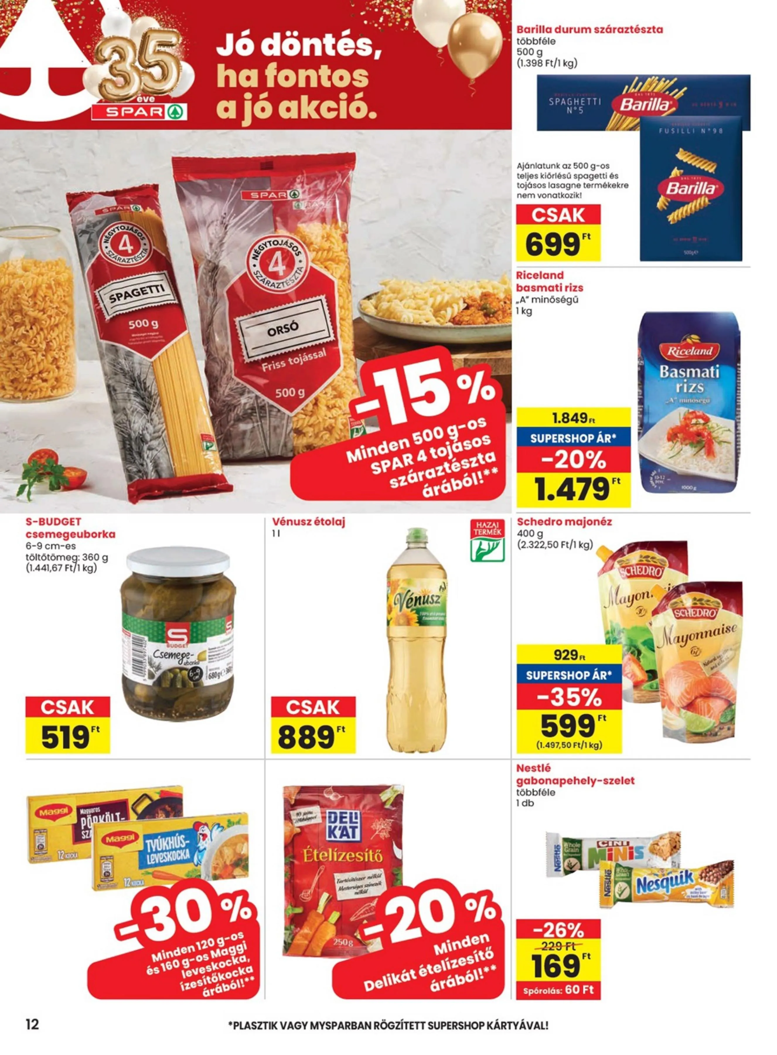 Spar akciós újság 03.26–04.08 – 12. oldal