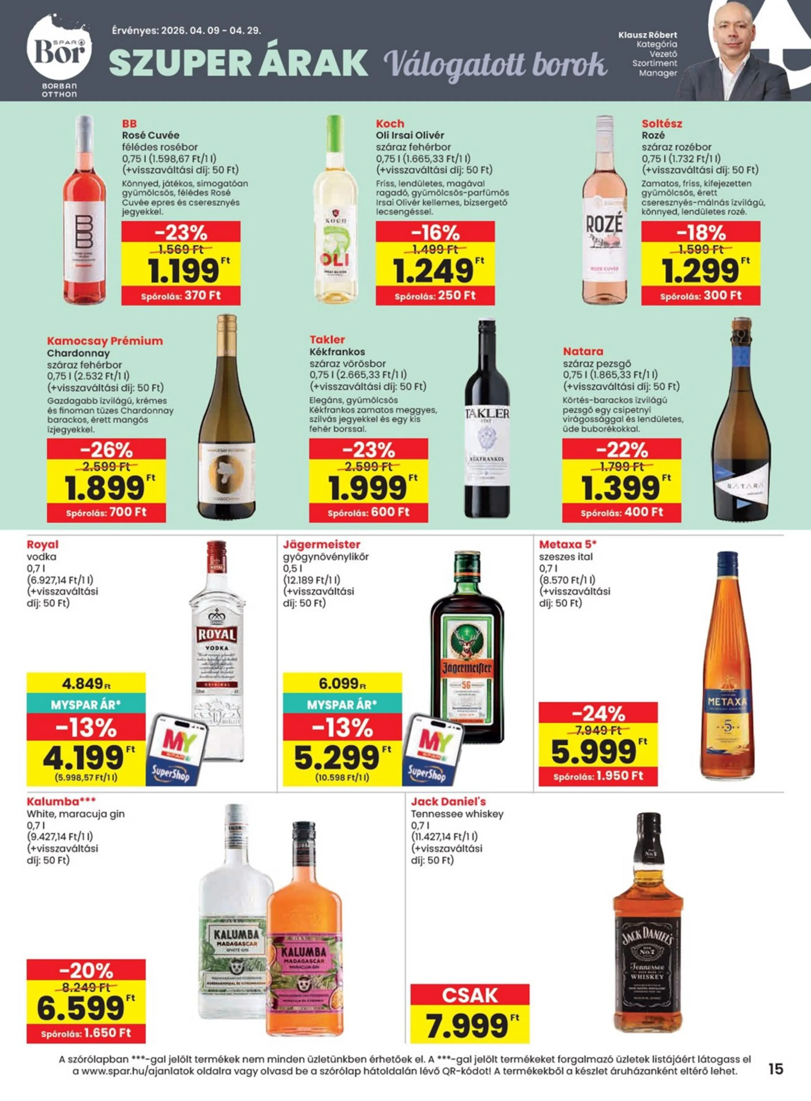 Spar akciós újság 04.09–04.15 – 15. oldal