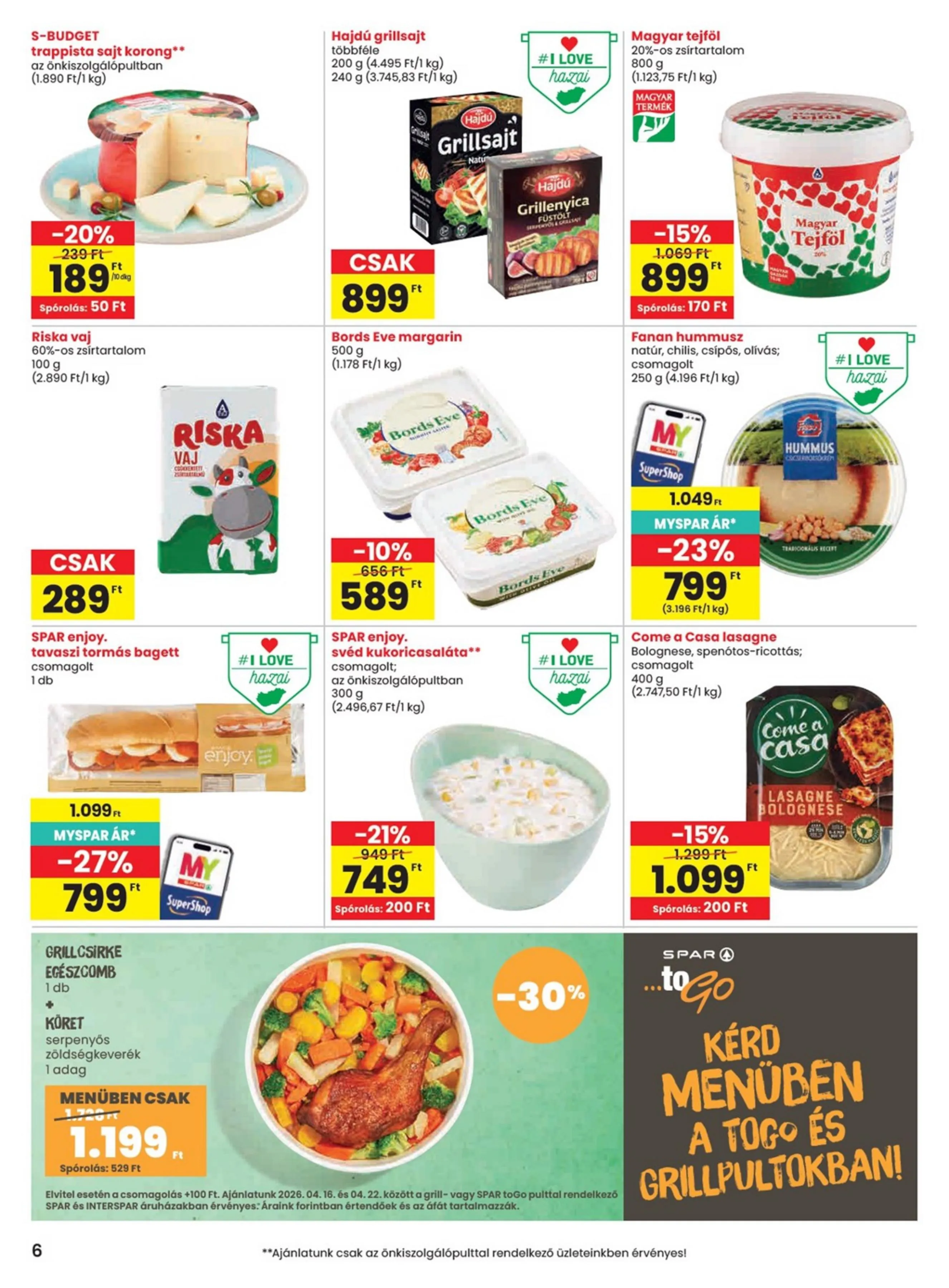 Spar akciós újság 04.16–04.22 – 6. oldal