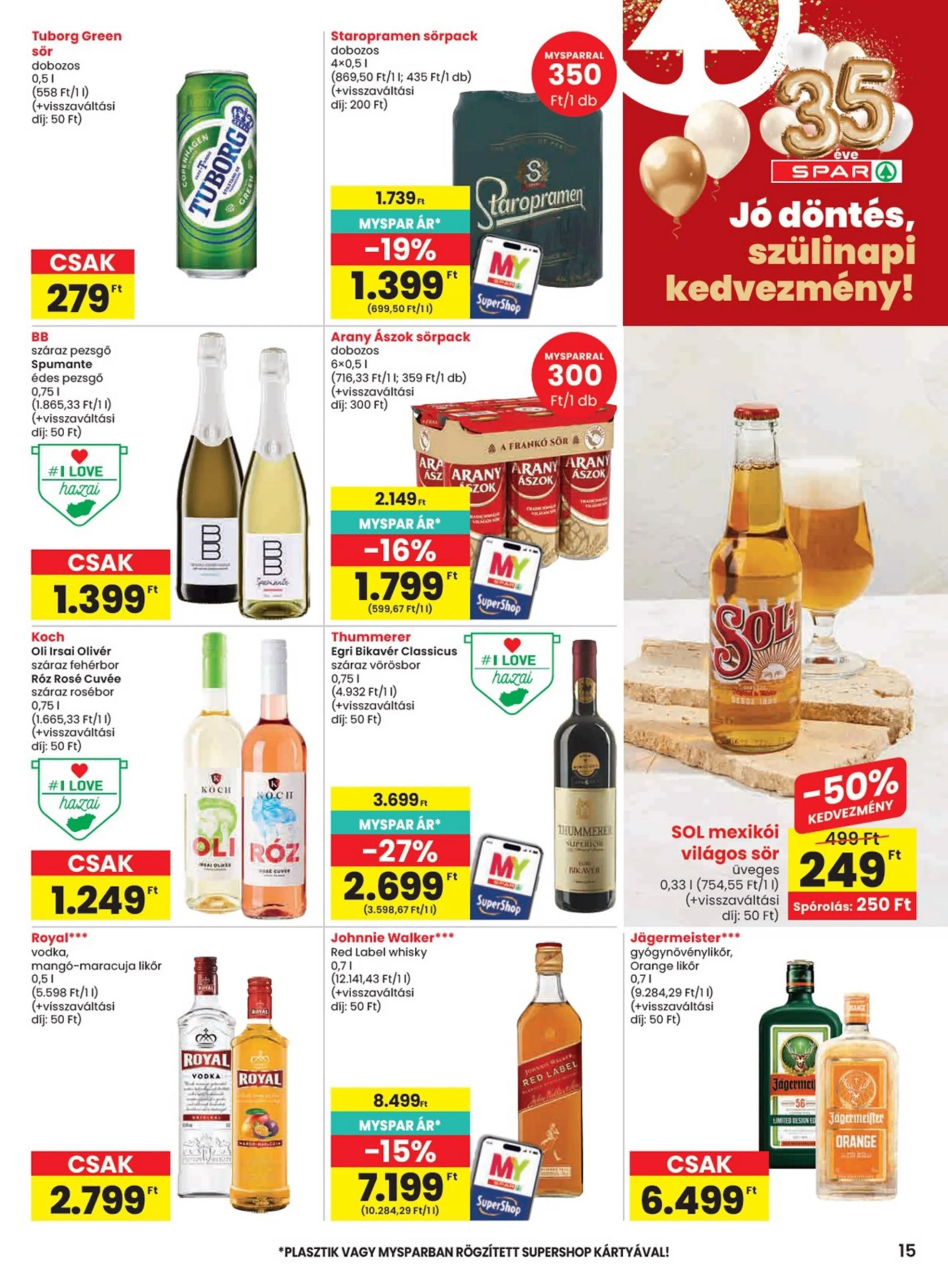 Spar akciós újság 04.23–04.29 – 15. oldal