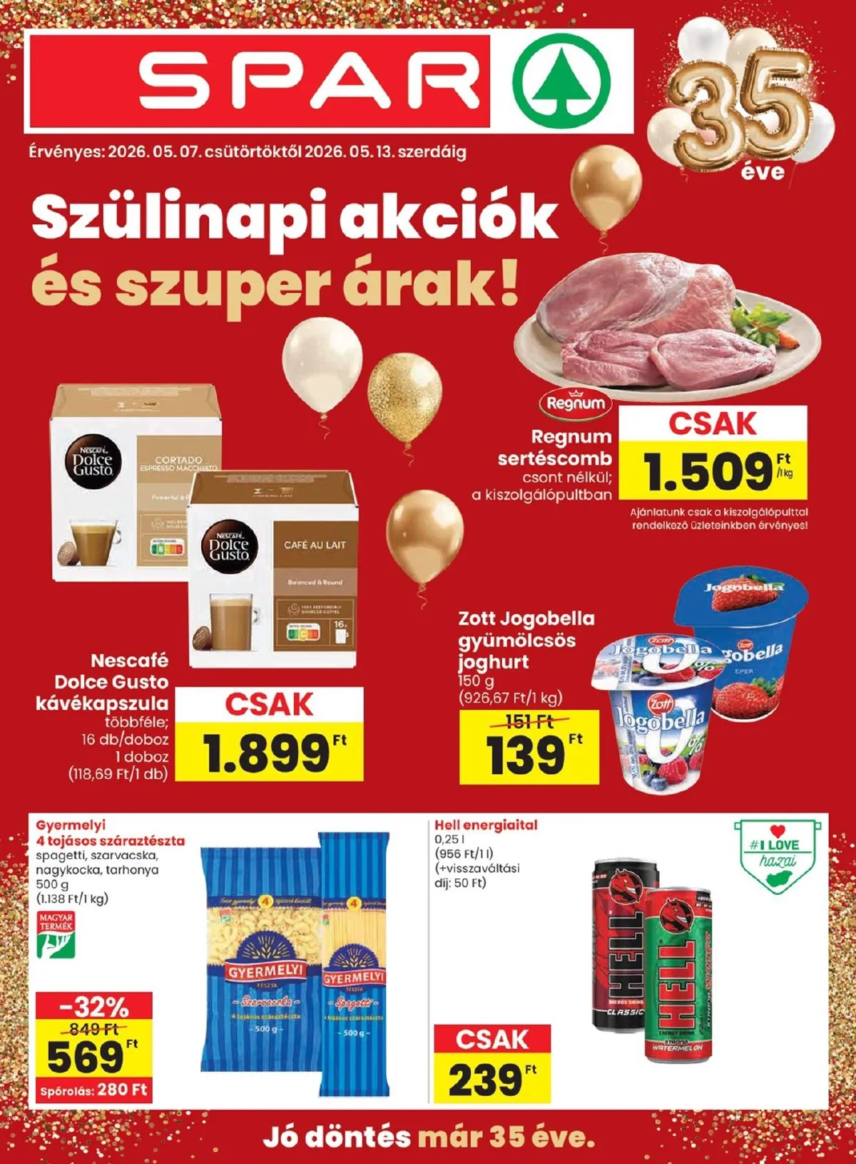 Spar akciós újság 05.07–05.13 – 1. oldal
