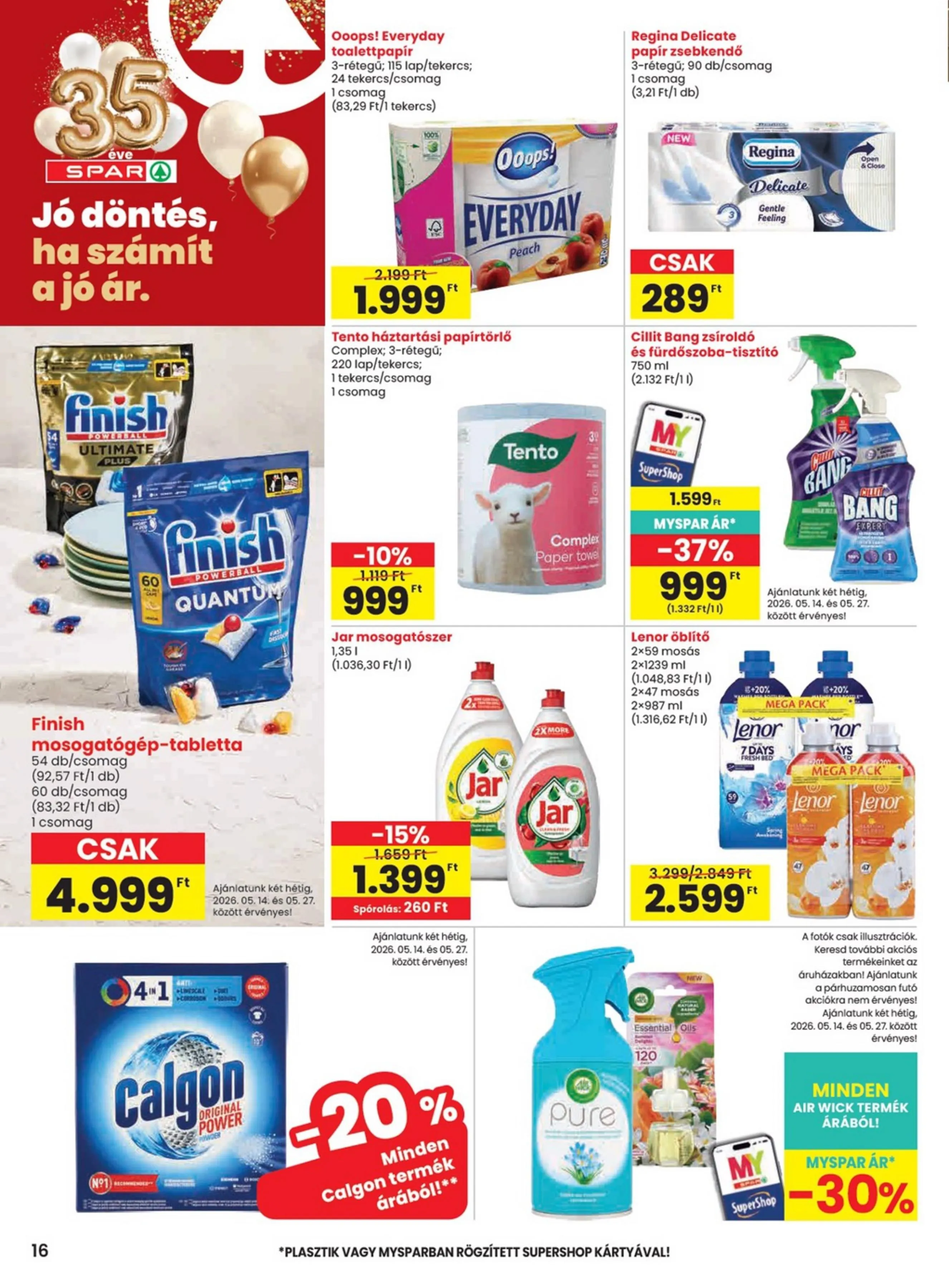 Spar akciós újság 05.14–05.20 – 16. oldal