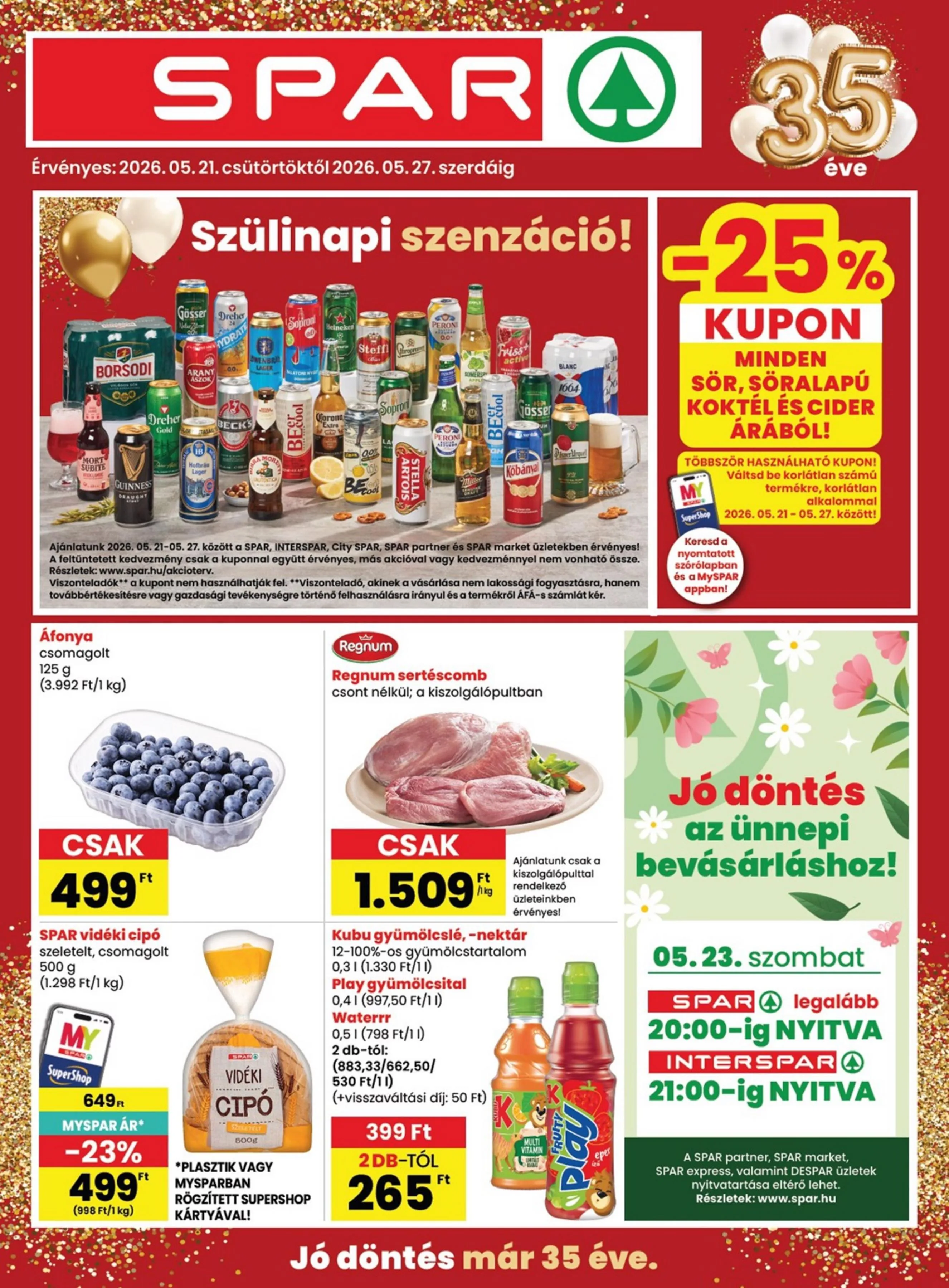 Spar akciós újság 05.21–05.27