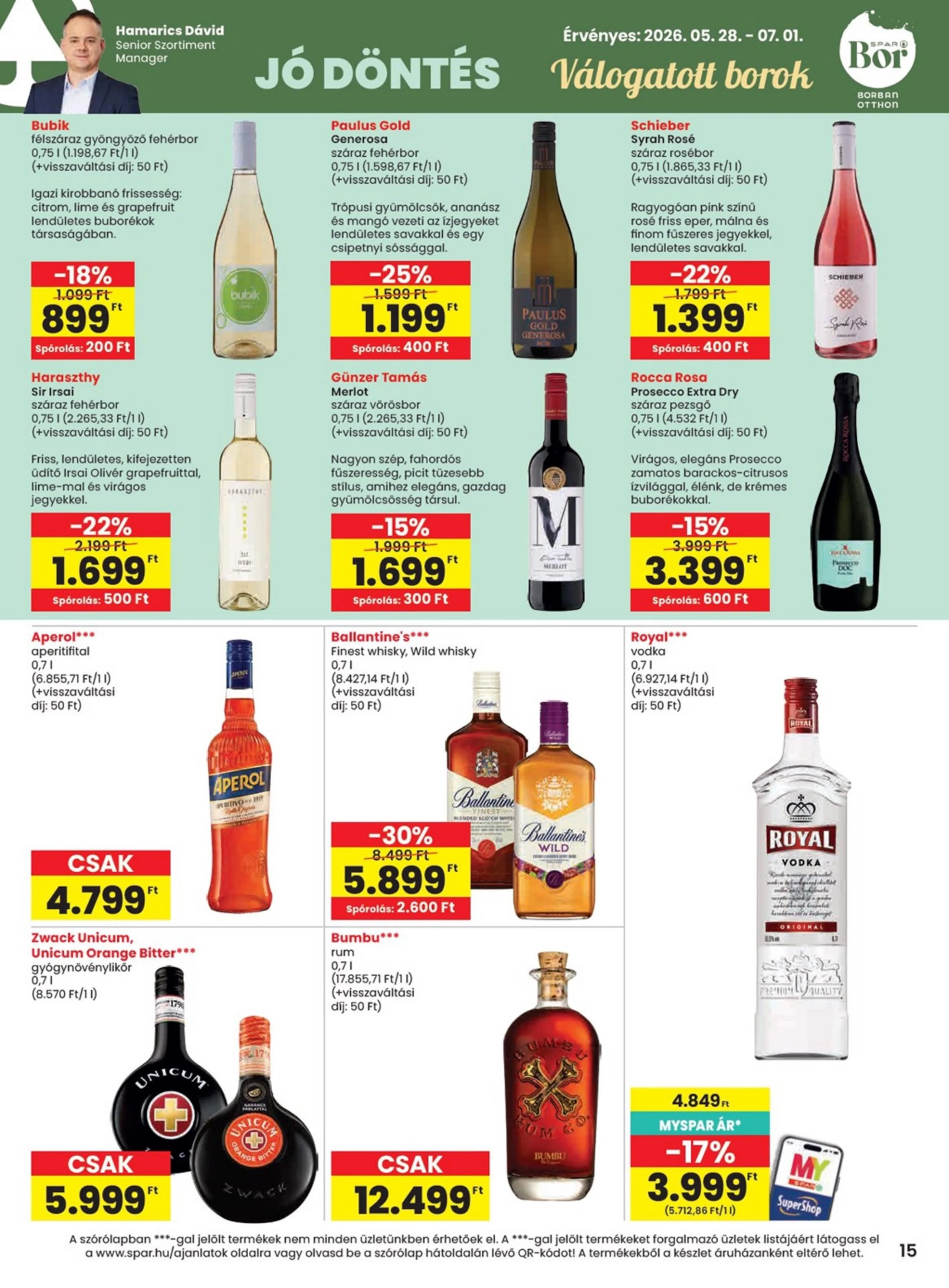 Spar akciós újság 05.28–06.03 – 15. oldal