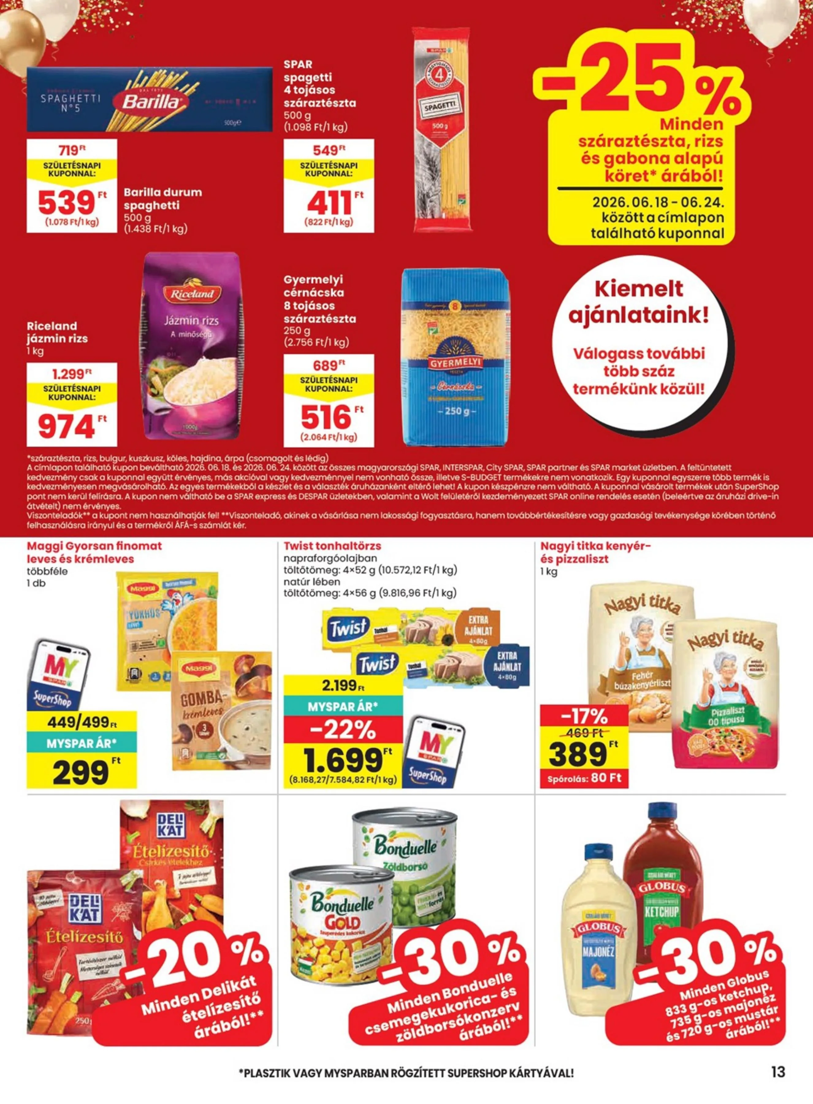 Spar akciós újság 06.18–06.24 – 13. oldal