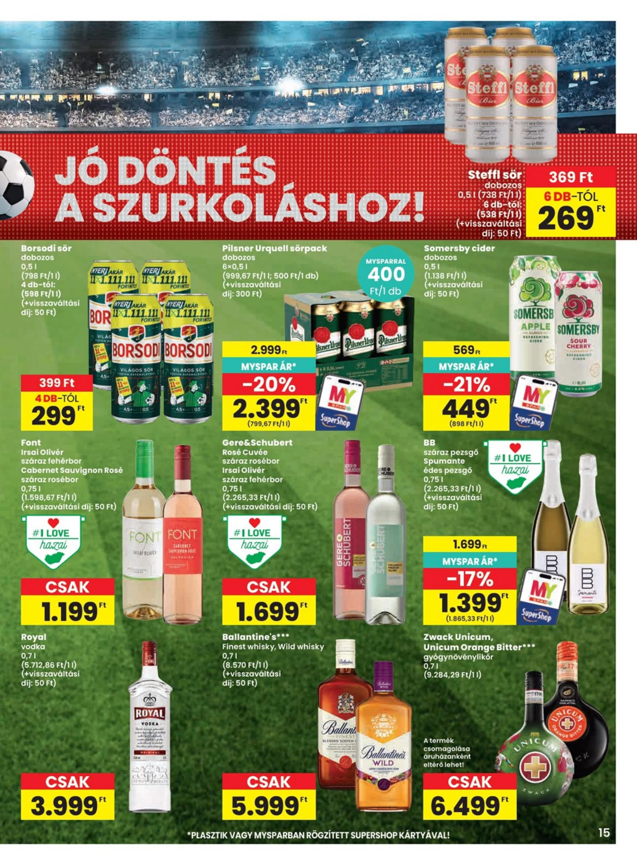 Spar akciós újság 06.25–07.01 – 15. oldal