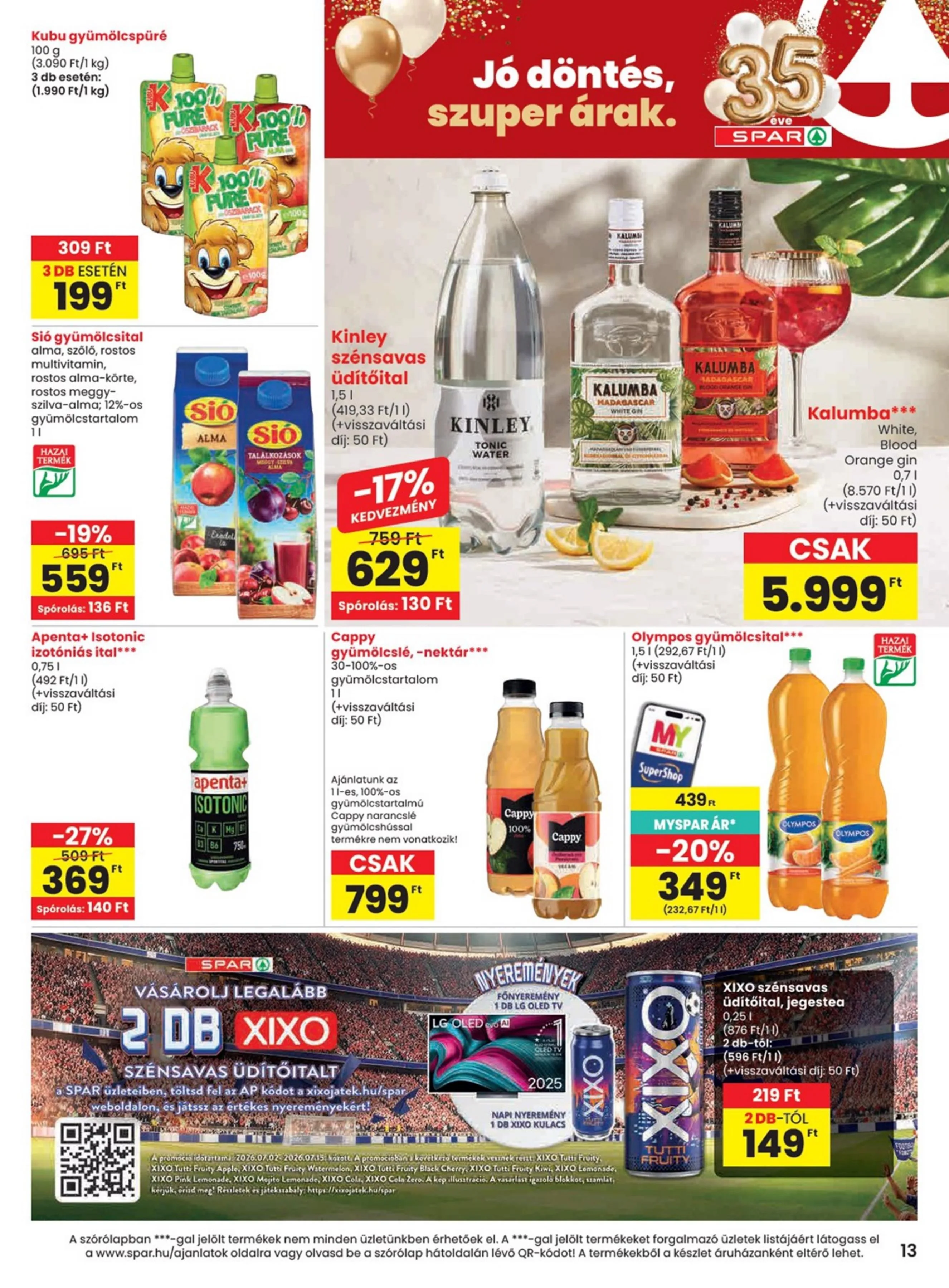 Spar akciós újság 07.02–07.08 – 13. oldal