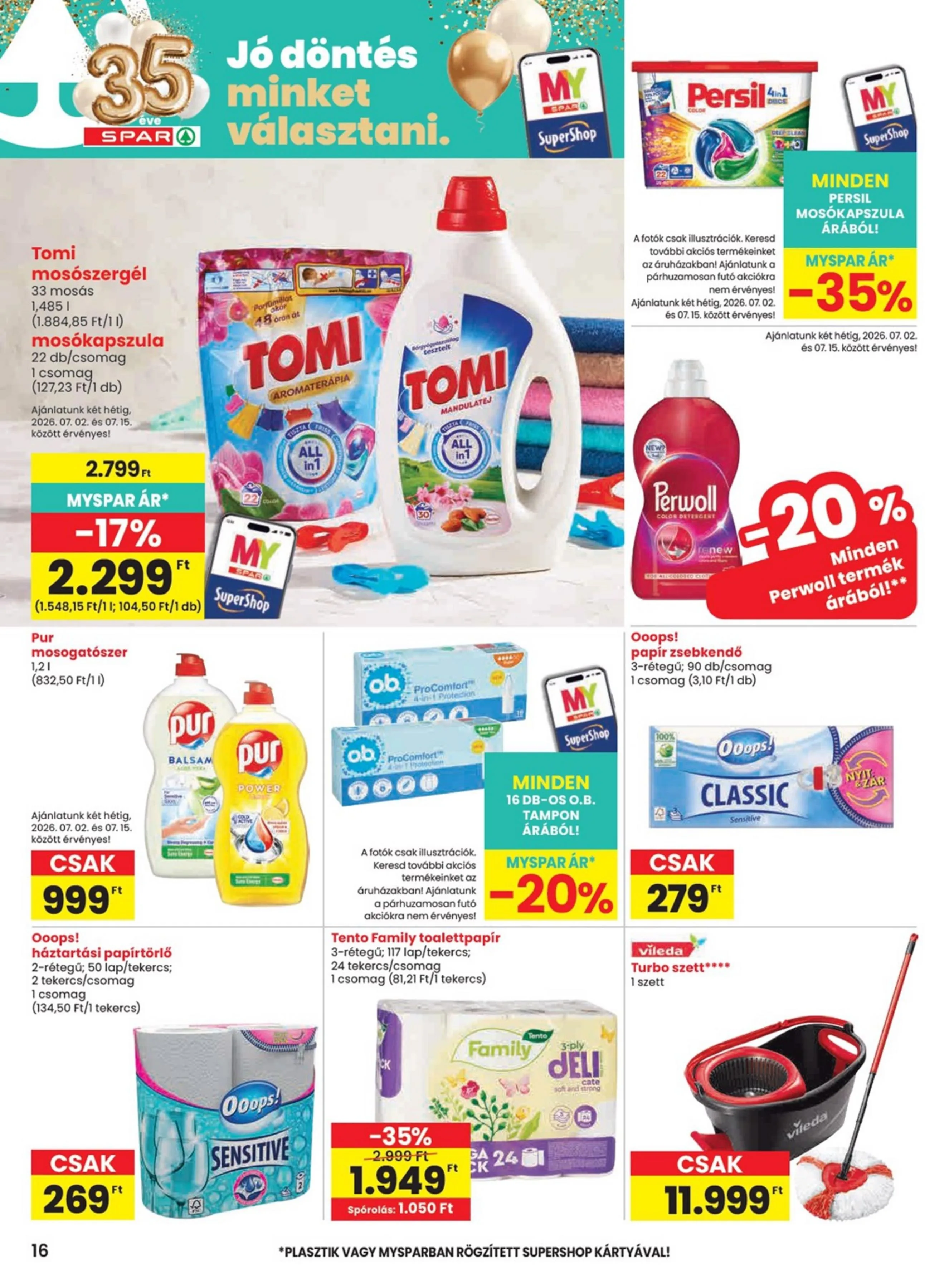 Spar akciós újság 07.02–07.08 – 16. oldal