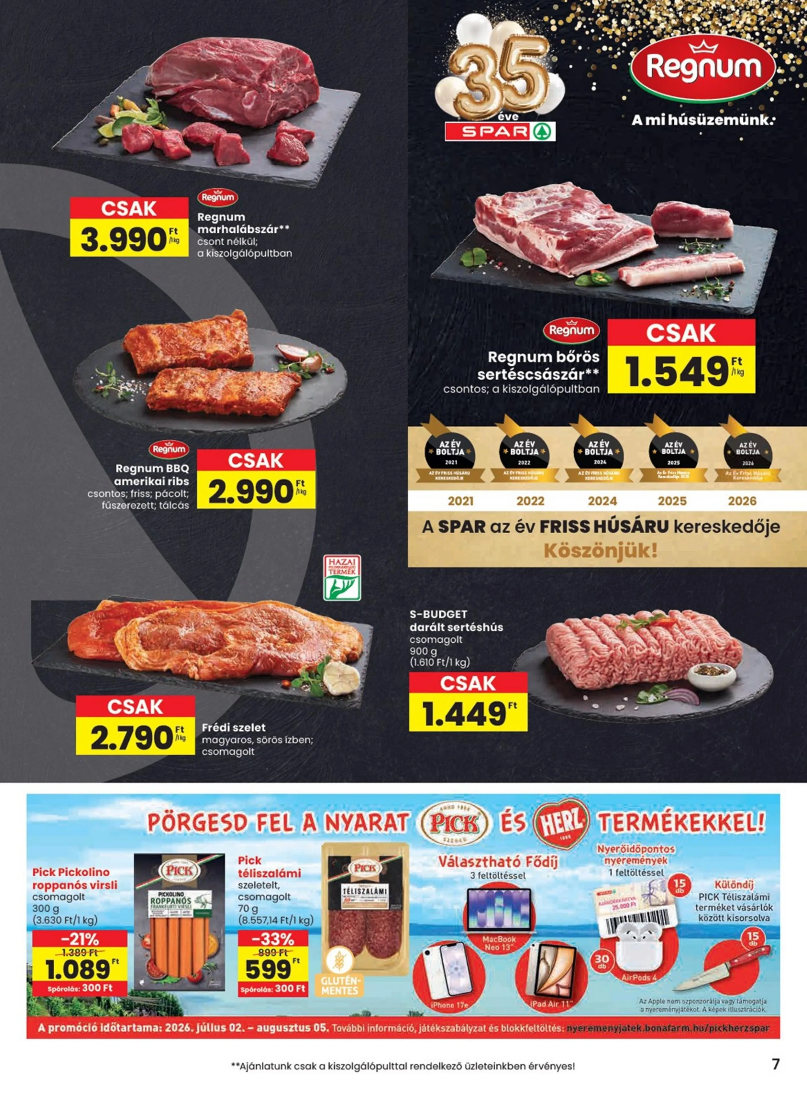 Spar akciós újság 07.02–07.08 – 7. oldal