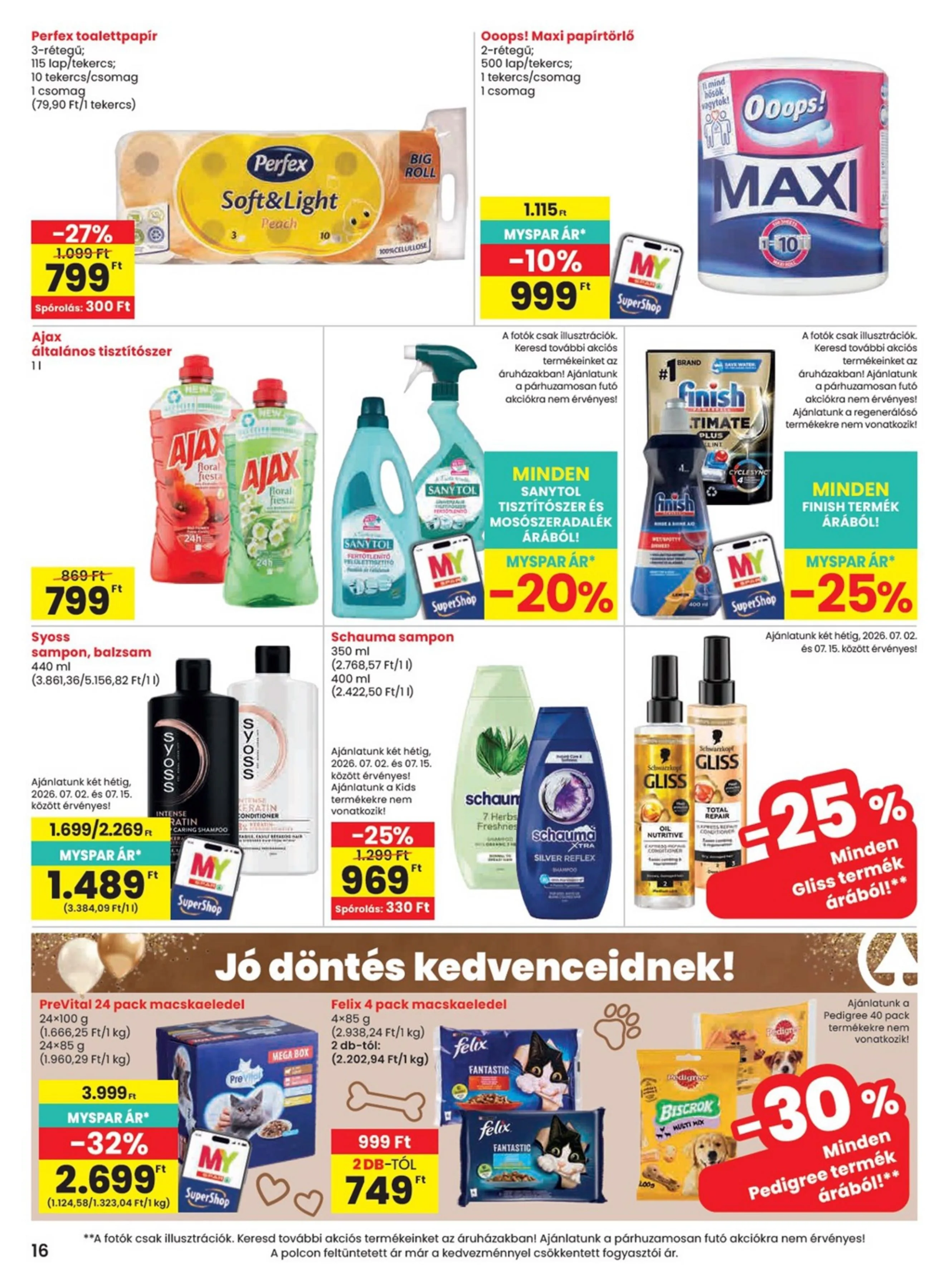 Spar akciós újság 07.09–07.15 – 16. oldal