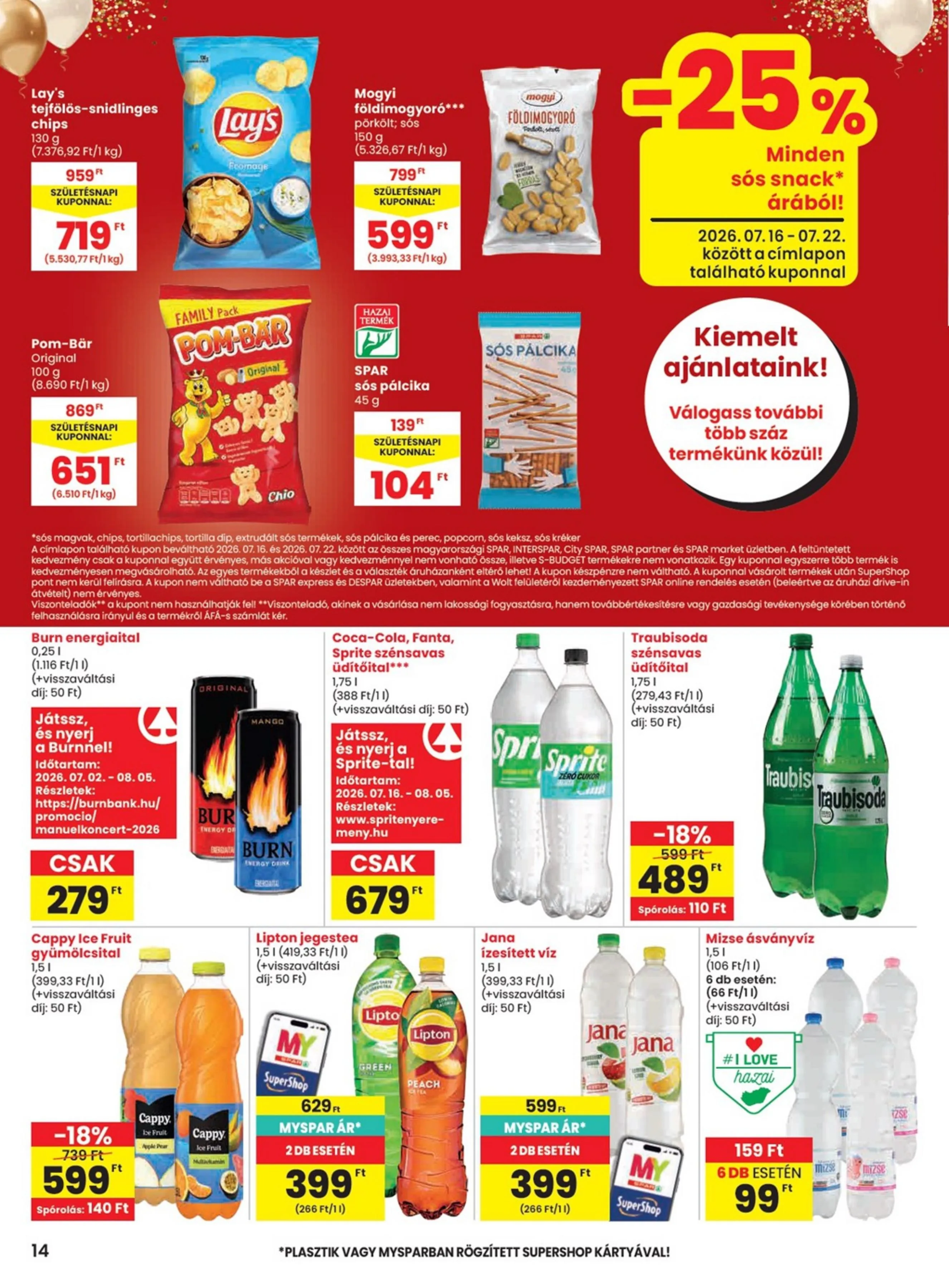 Spar akciós újság 07.16–07.22 – 14. oldal
