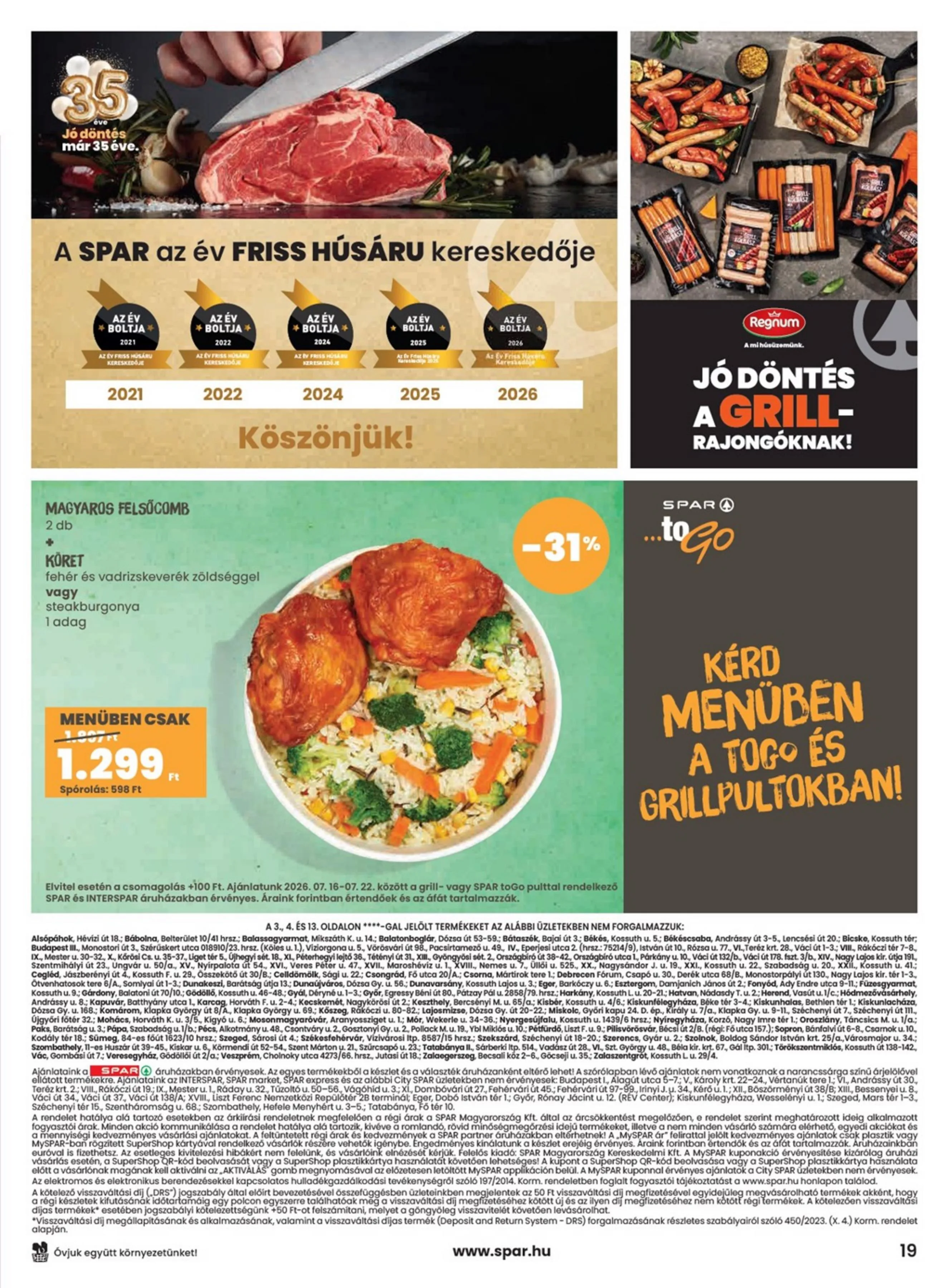 Spar akciós újság 07.16–07.22 – 19. oldal