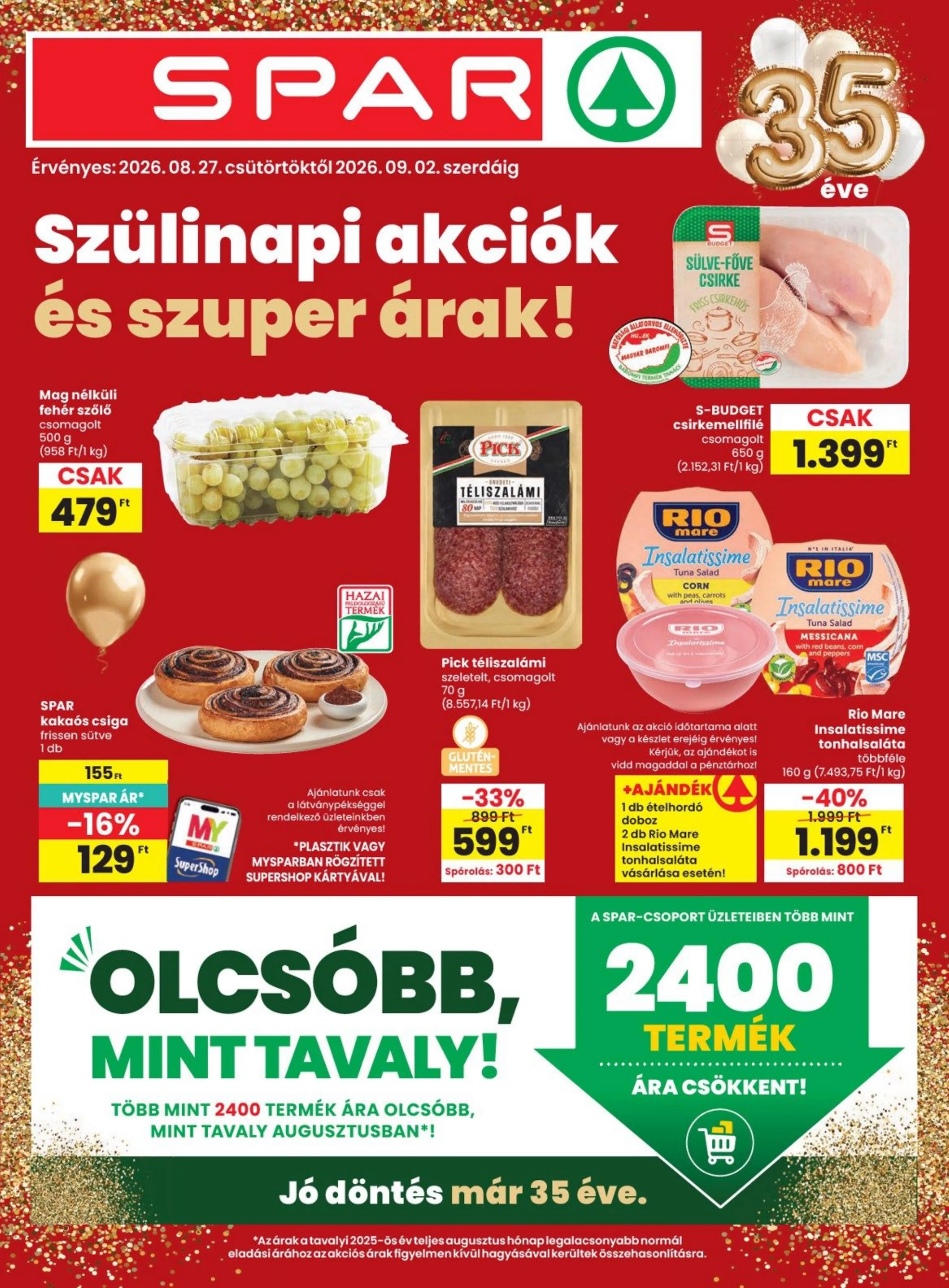 Spar akciós újság 08.27–09.02