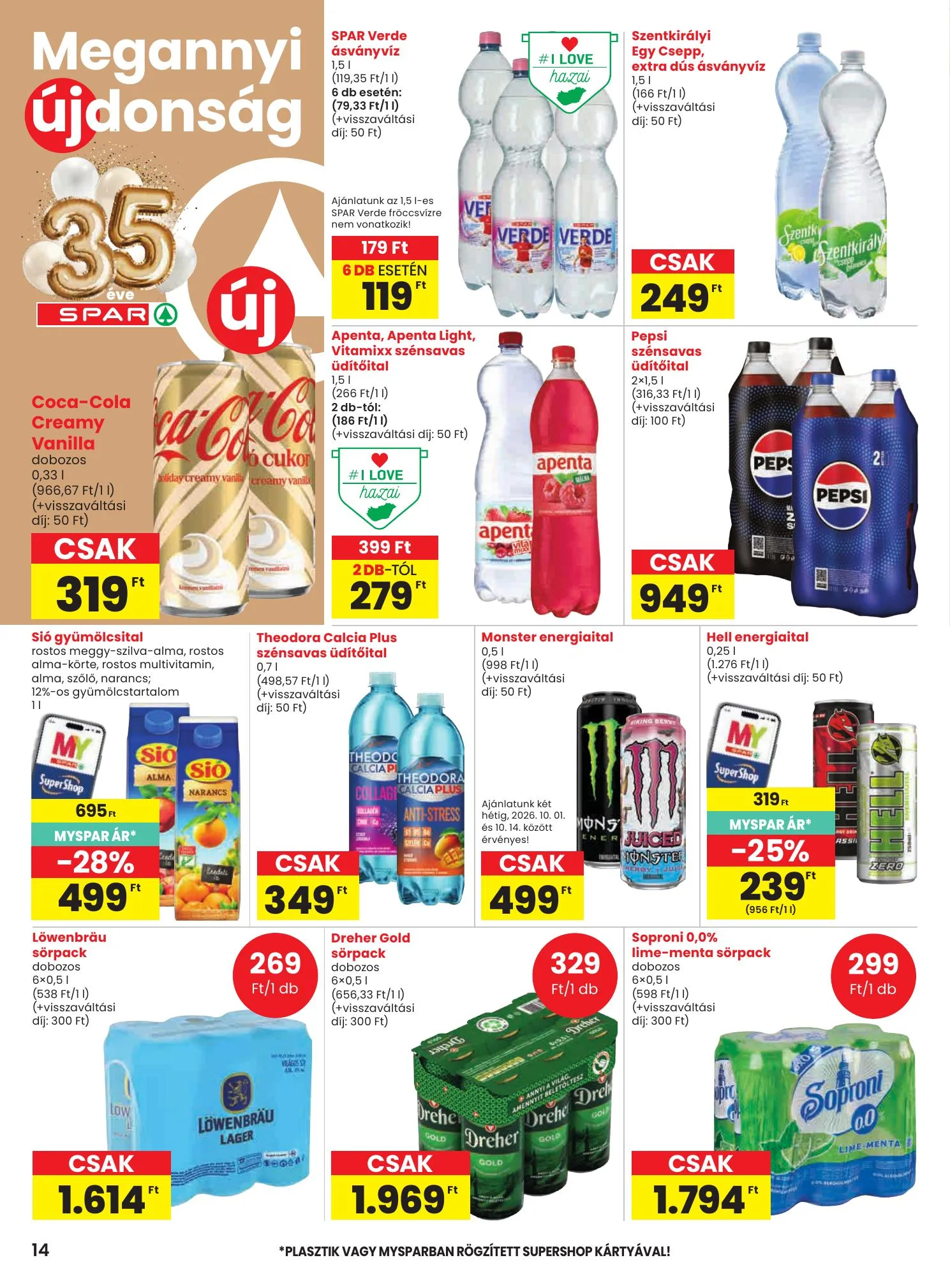 Spar akciós újság 10.01–10.07 – 14. oldal