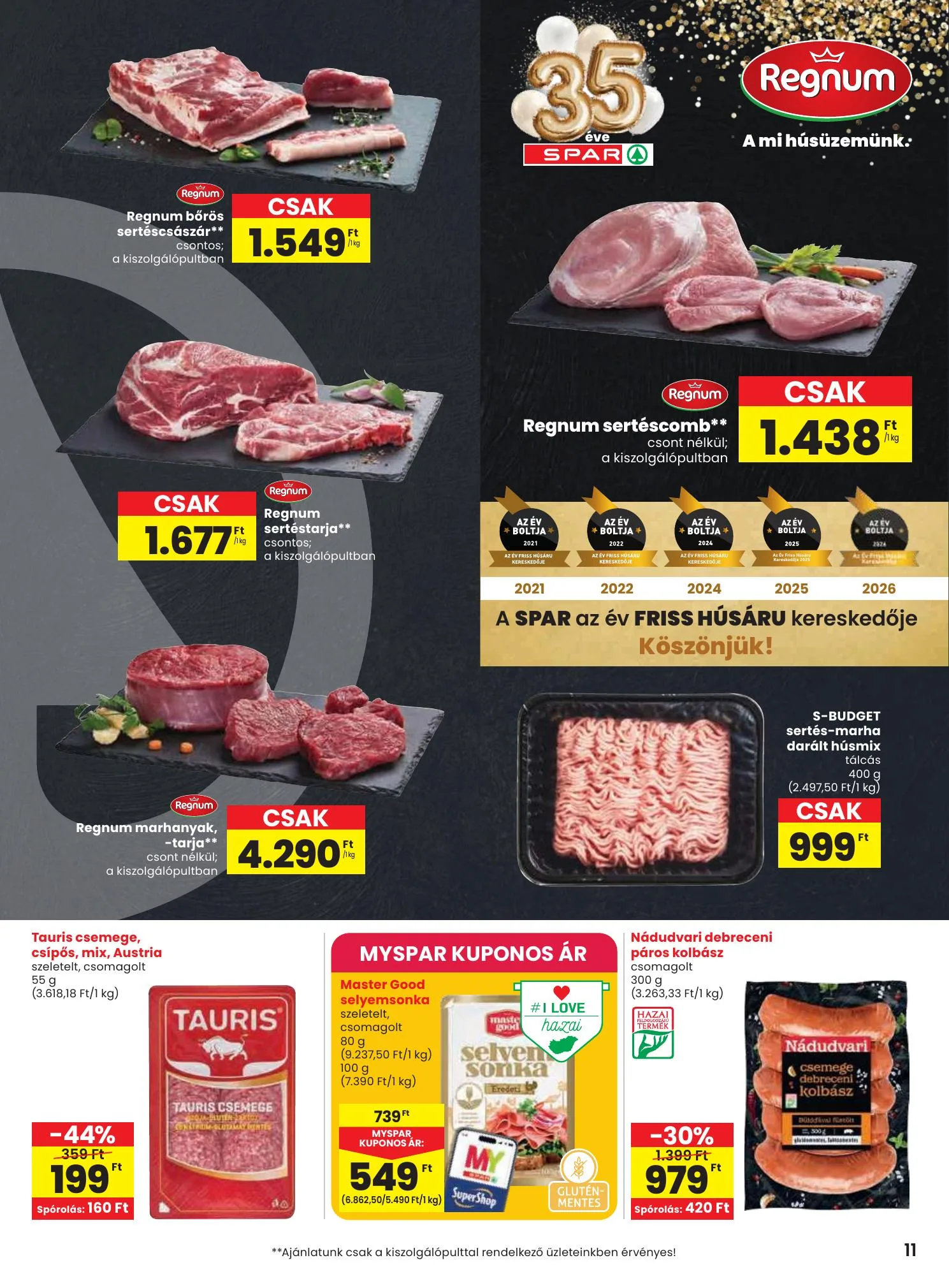 Spar akciós újság 10.08–10.14 – 11. oldal