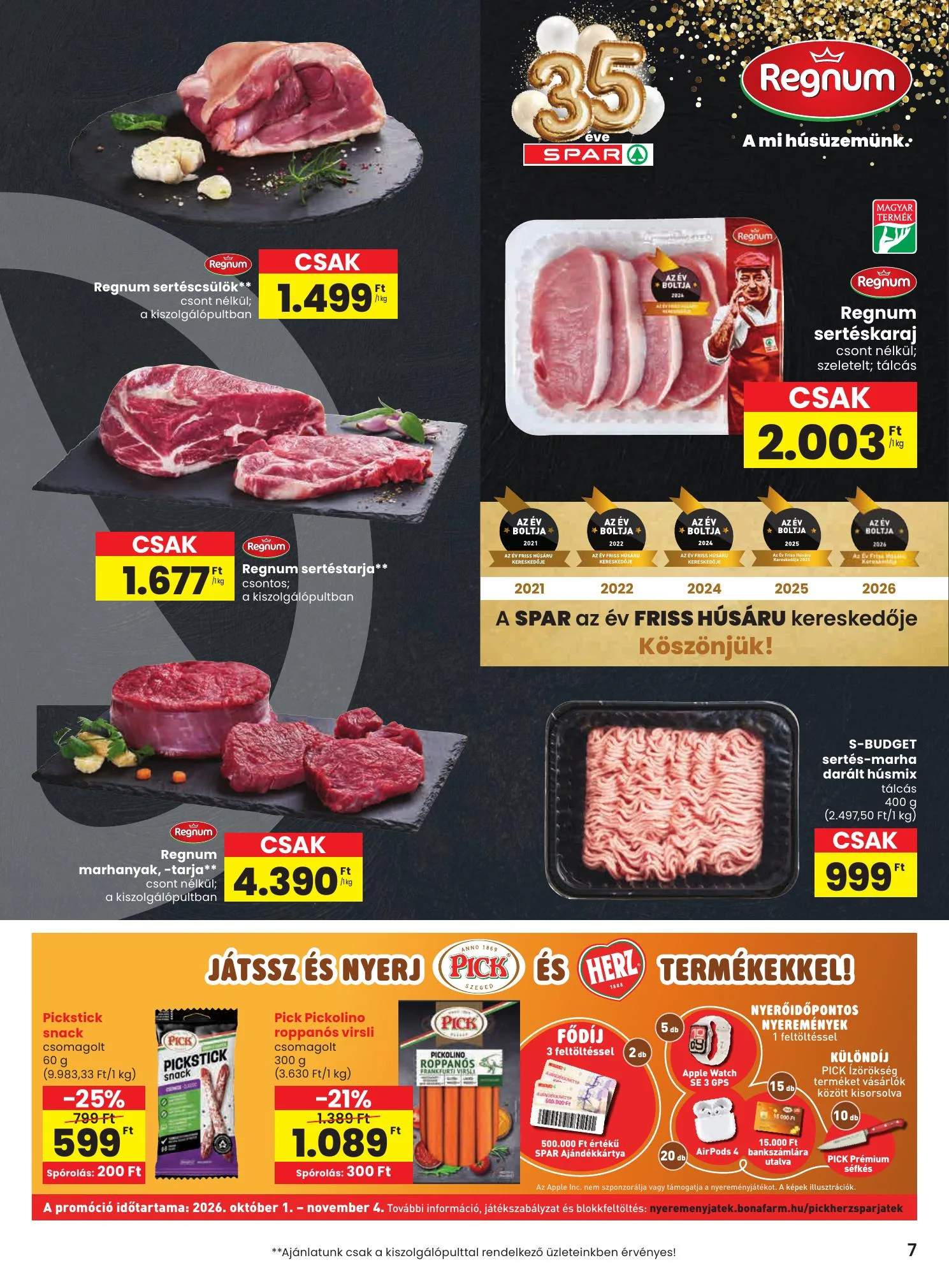 Spar akciós újság 10.29–11.04 – 7. oldal