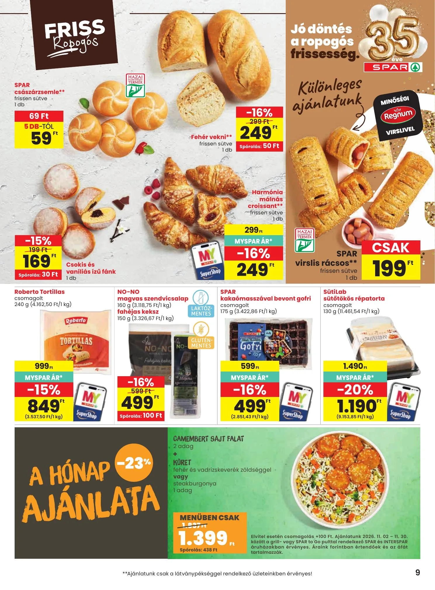 Spar akciós újság 10.29–11.04 – 9. oldal