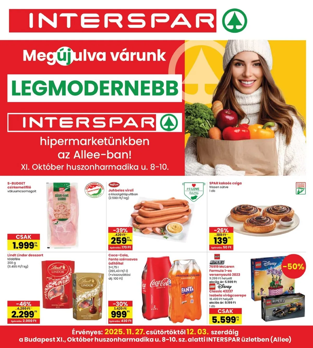 Spar akciós újság Alle uzlet megujulas 11.27–12.03