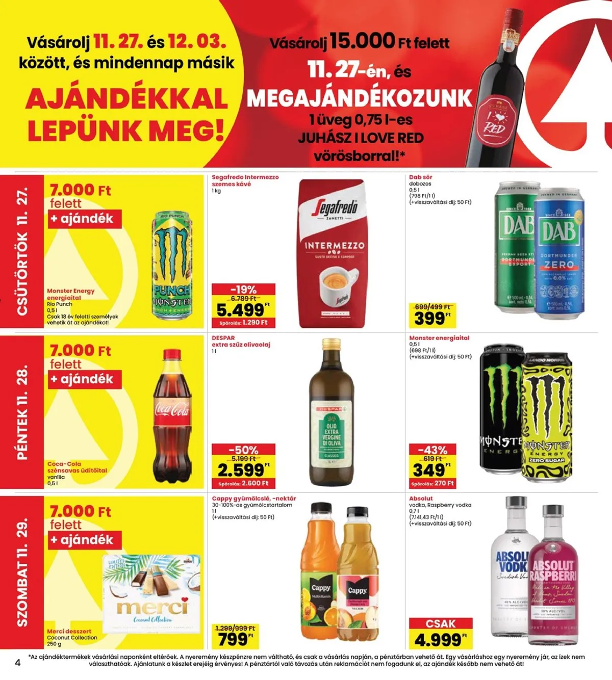 Spar akciós újság Alle uzlet megujulas 11.27–12.03 – 4. oldal