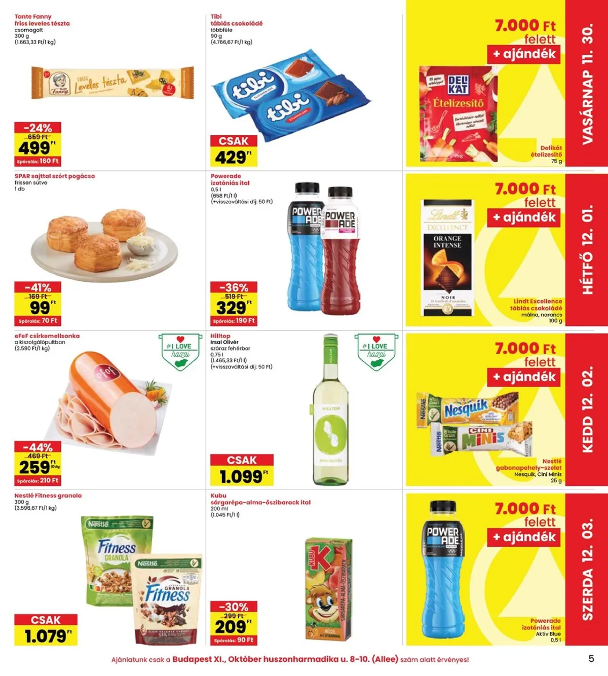 Spar akciós újság Alle uzlet megujulas 11.27–12.03 – 5. oldal