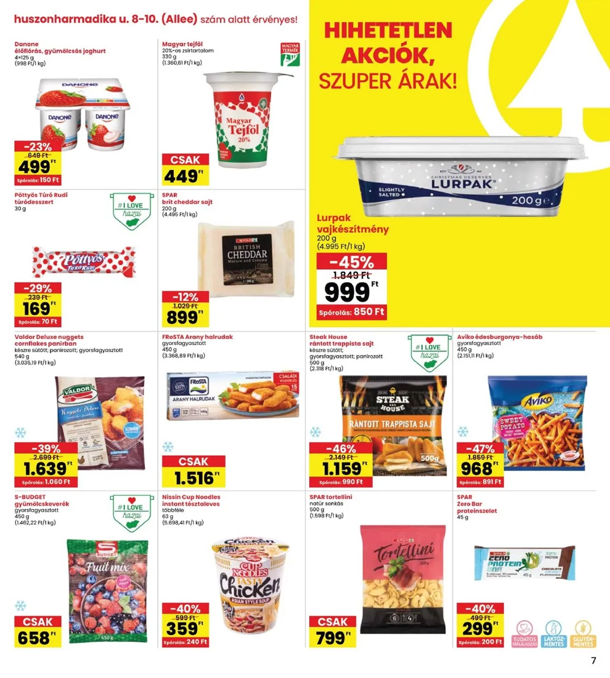 Spar akciós újság Alle uzlet megujulas 11.27–12.03 – 7. oldal