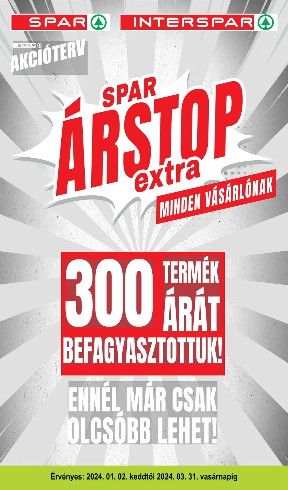Spar akciós újság Arstop Extra 01.02–03.31