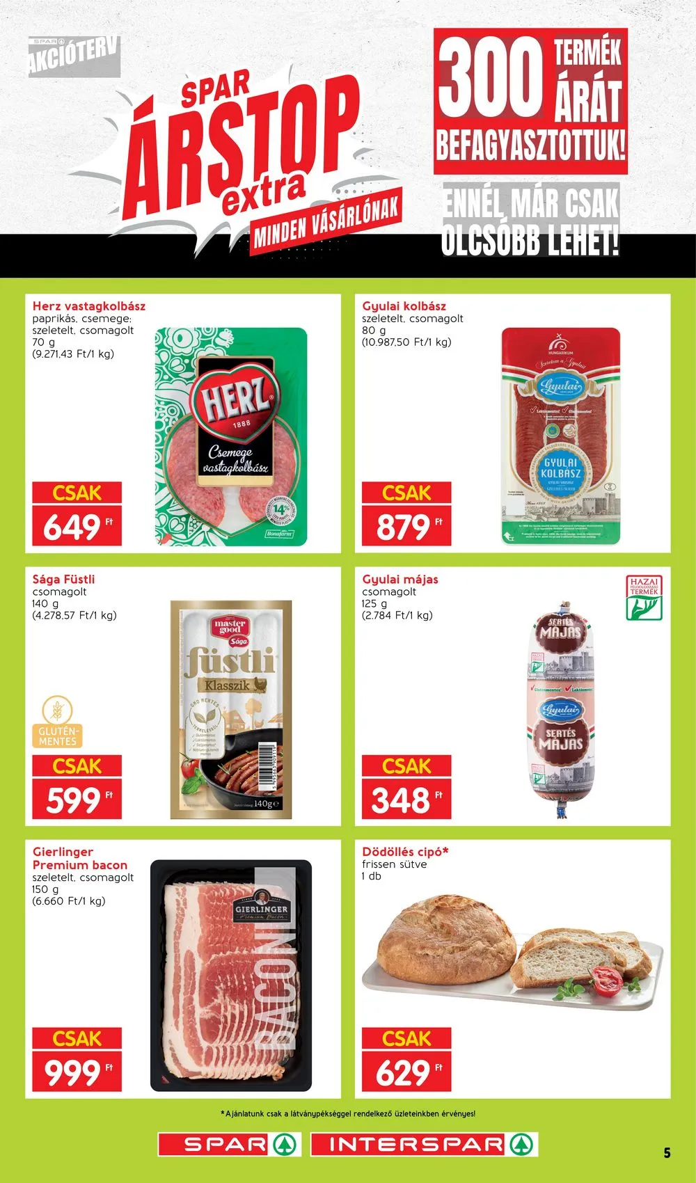 Spar akciós újság Arstop Extra 01.02–03.31 – 5. oldal